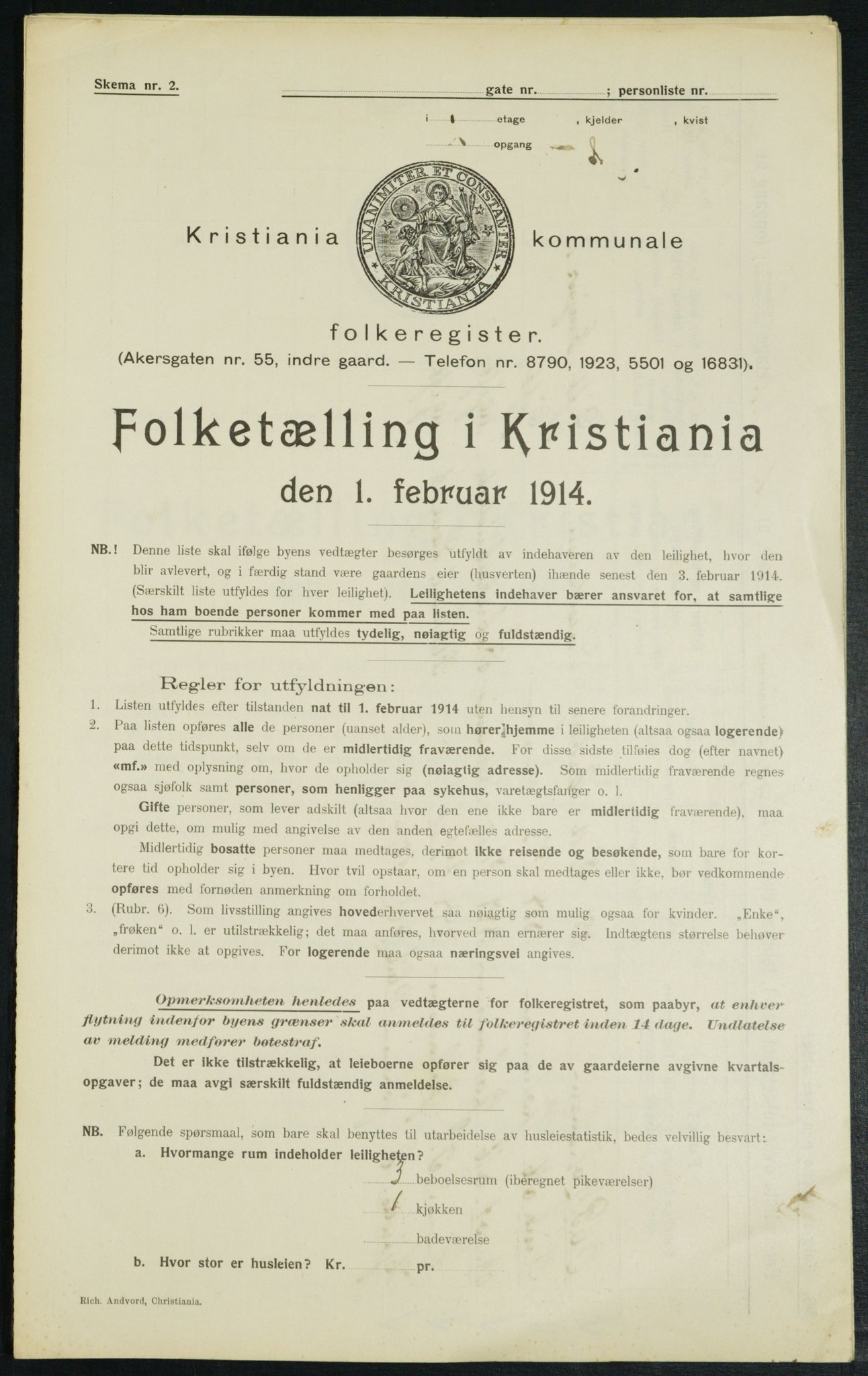 OBA, Municipal Census 1914 for Kristiania, 1914, p. 22095