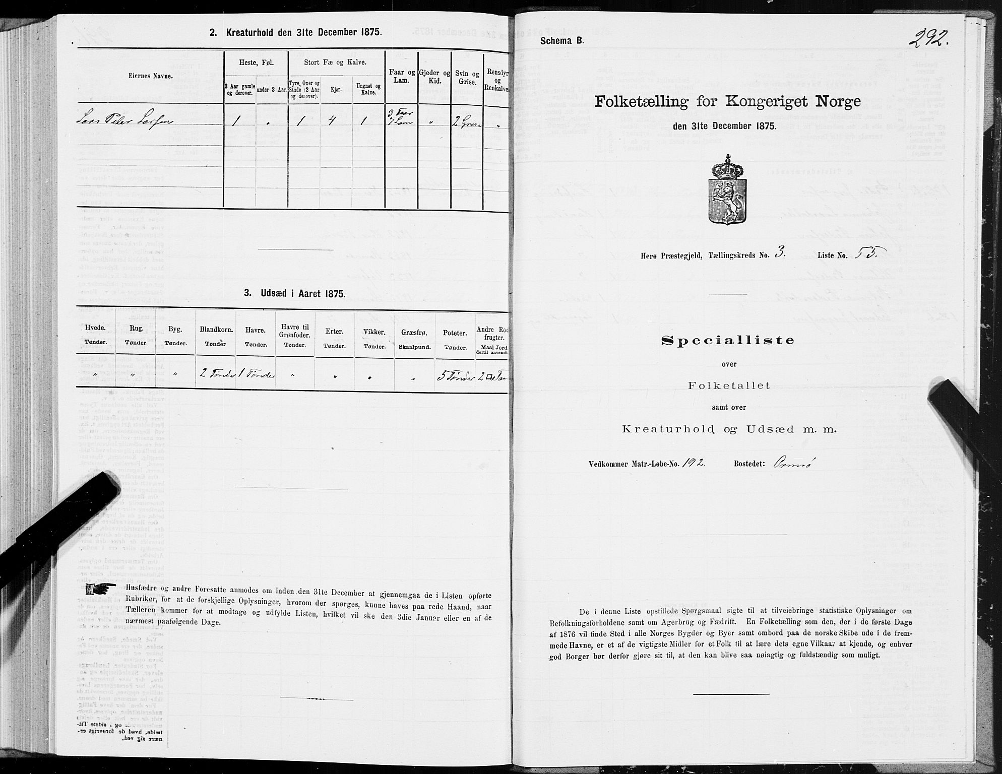 SAT, 1875 census for 1818P Herøy, 1875, p. 2292