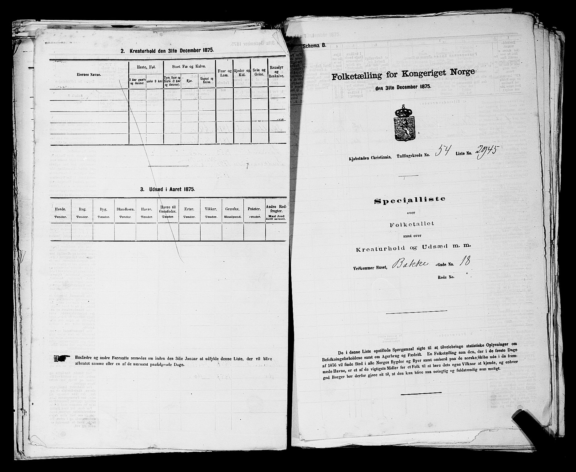 RA, 1875 census for 0301 Kristiania, 1875, p. 8295