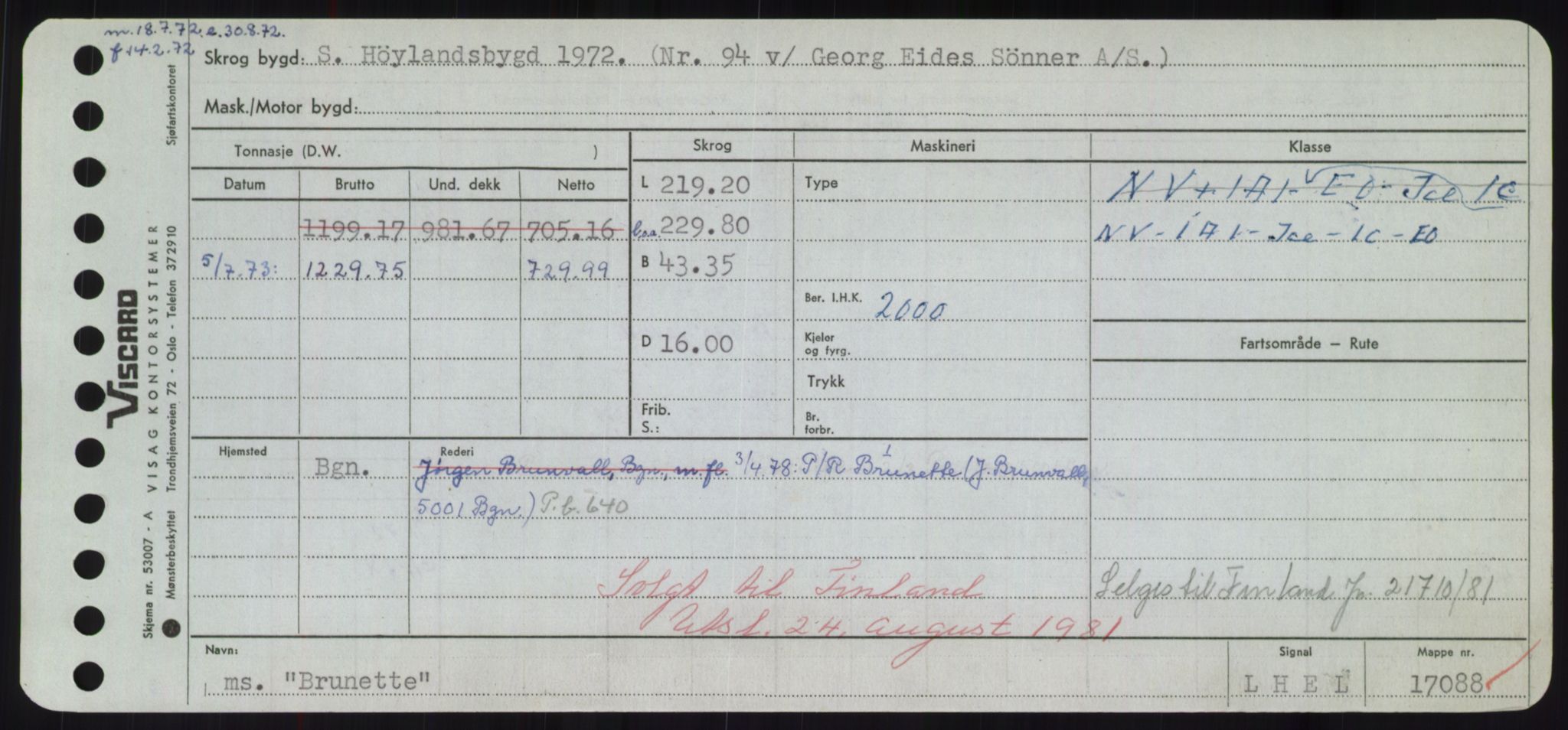 Sjøfartsdirektoratet med forløpere, Skipsmålingen, RA/S-1627/H/Hd/L0005: Fartøy, Br-Byg, p. 395