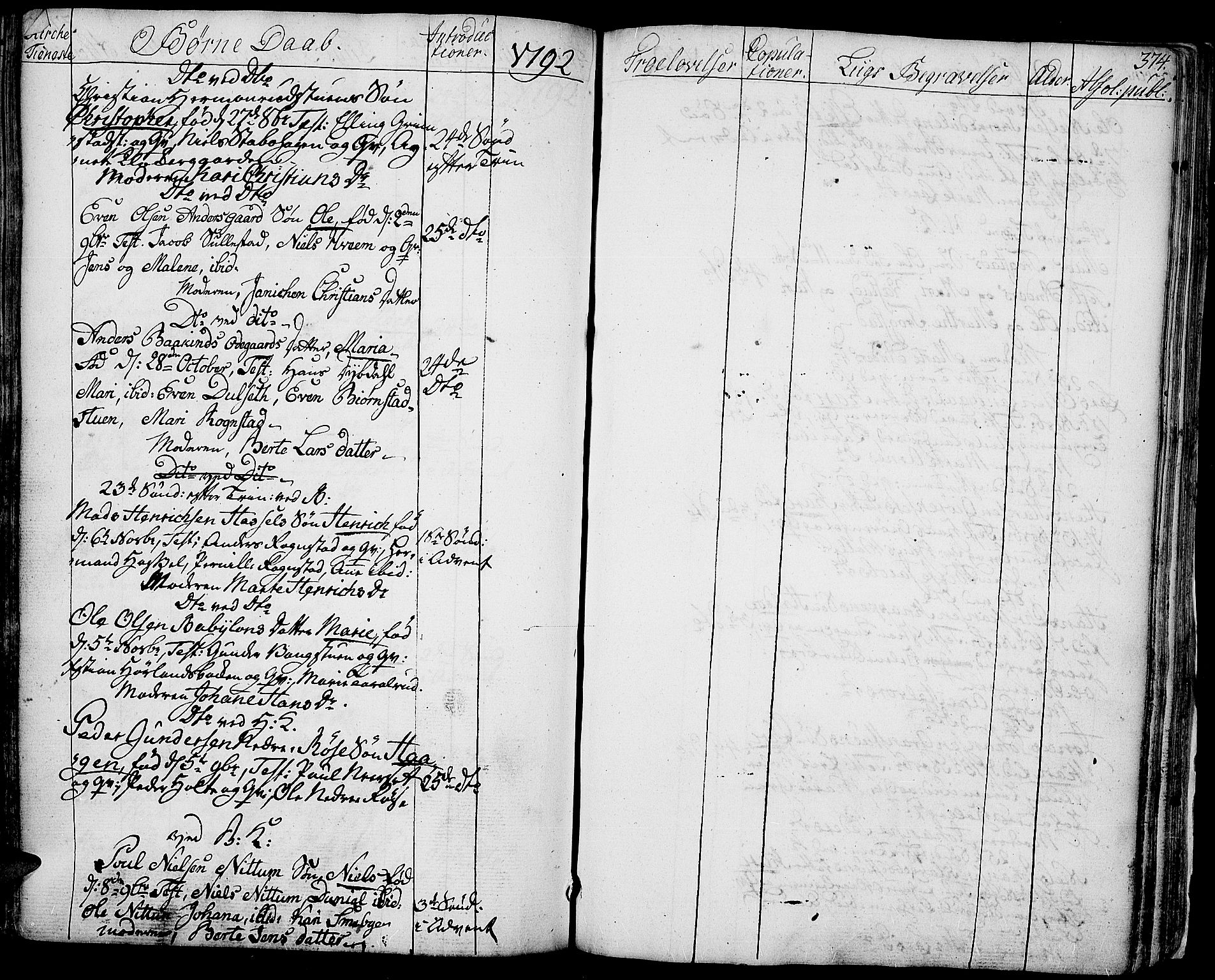 Toten prestekontor, AV/SAH-PREST-102/H/Ha/Haa/L0006: Parish register (official) no. 6, 1773-1793, p. 374