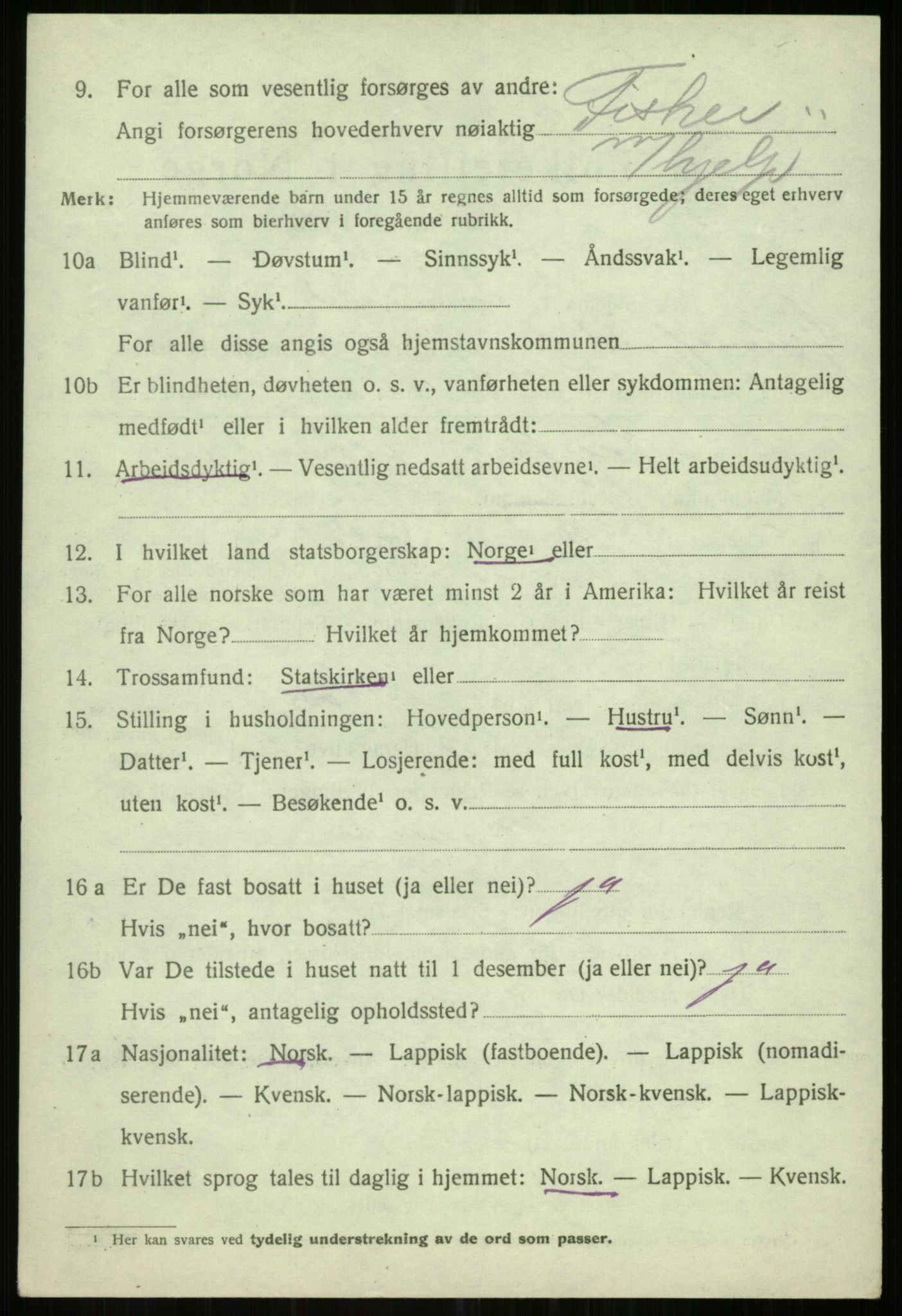 SATØ, 1920 census for Helgøy, 1920, p. 1472