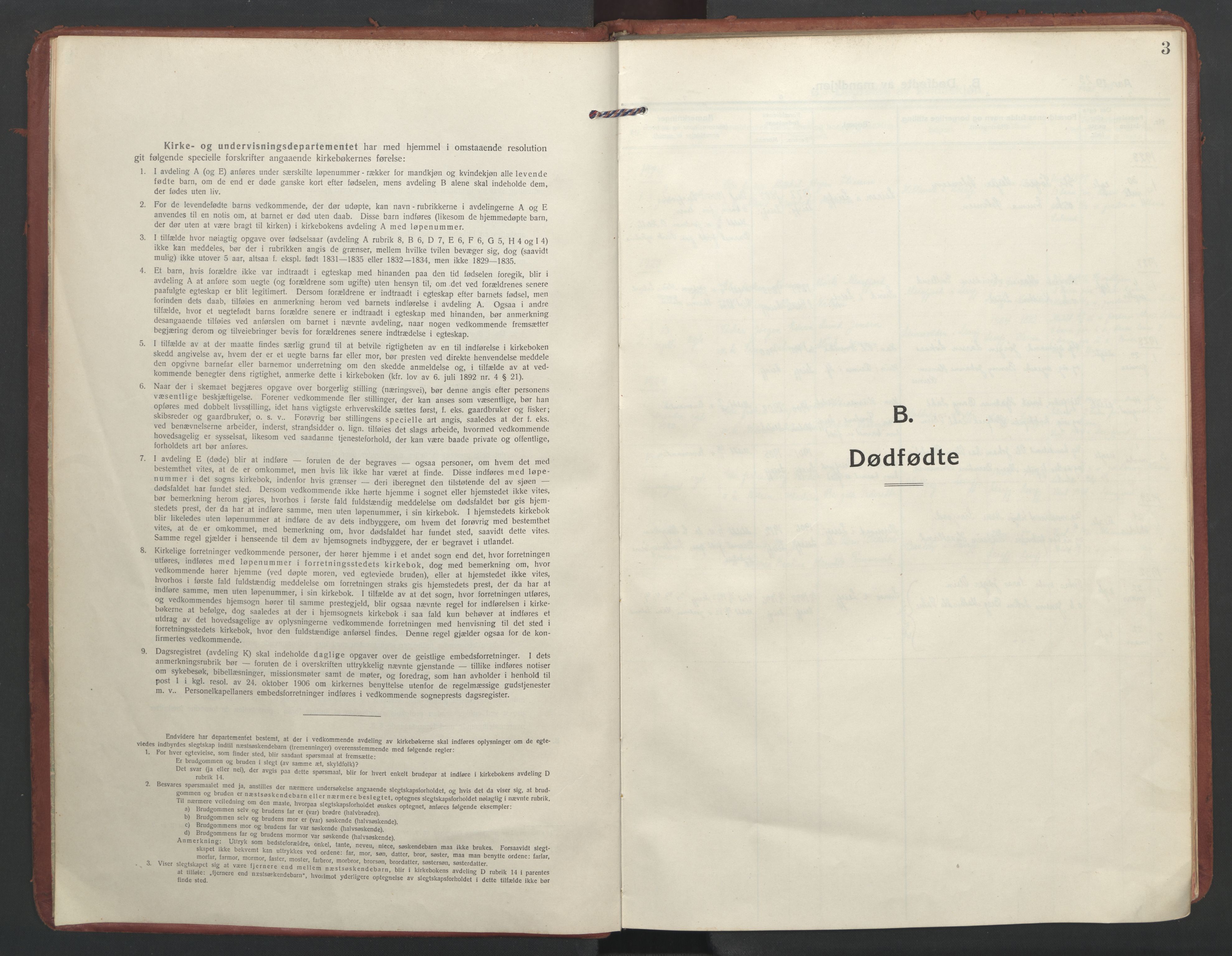 Ministerialprotokoller, klokkerbøker og fødselsregistre - Nordland, SAT/A-1459/832/L0492: Parish register (official) no. 832A01, 1916-1934, p. 3