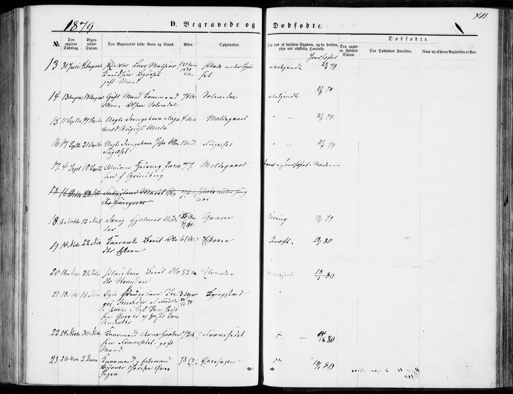 Ministerialprotokoller, klokkerbøker og fødselsregistre - Møre og Romsdal, AV/SAT-A-1454/555/L0655: Parish register (official) no. 555A05, 1869-1886, p. 413