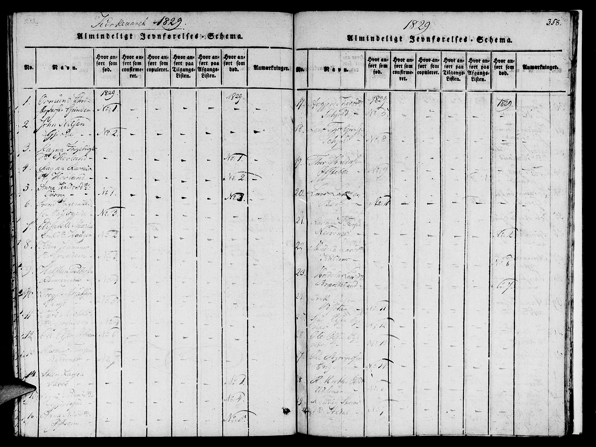 Etne sokneprestembete, SAB/A-75001/H/Haa: Parish register (official) no. A 6, 1815-1831, p. 358