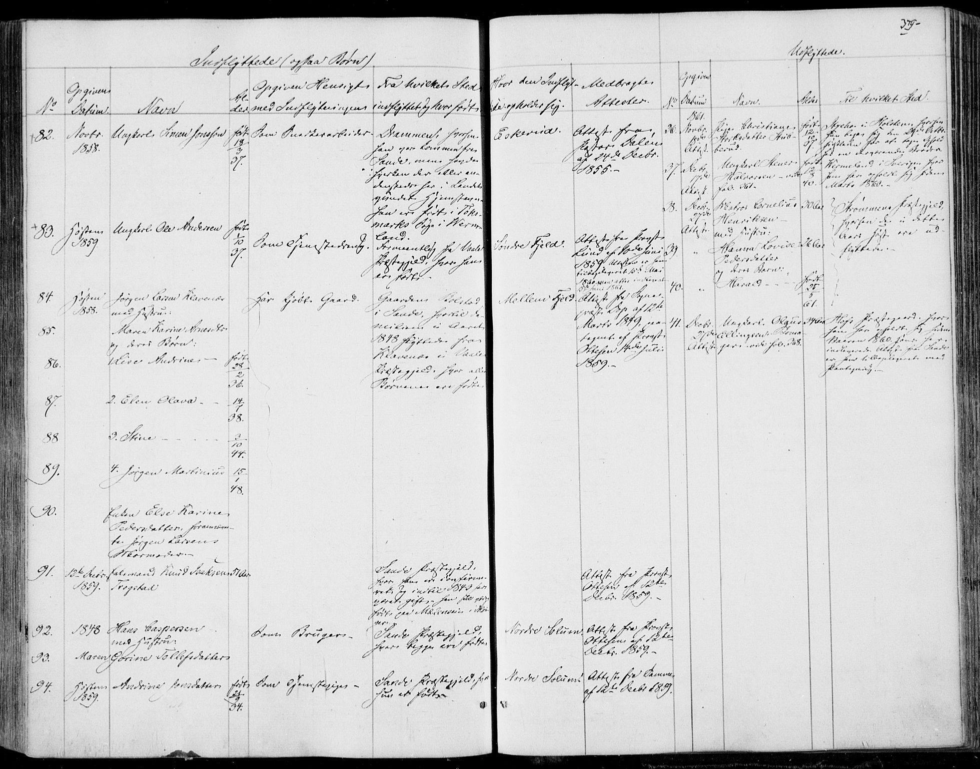 Skoger kirkebøker, SAKO/A-59/F/Fa/L0003: Parish register (official) no. I 3, 1842-1861, p. 379