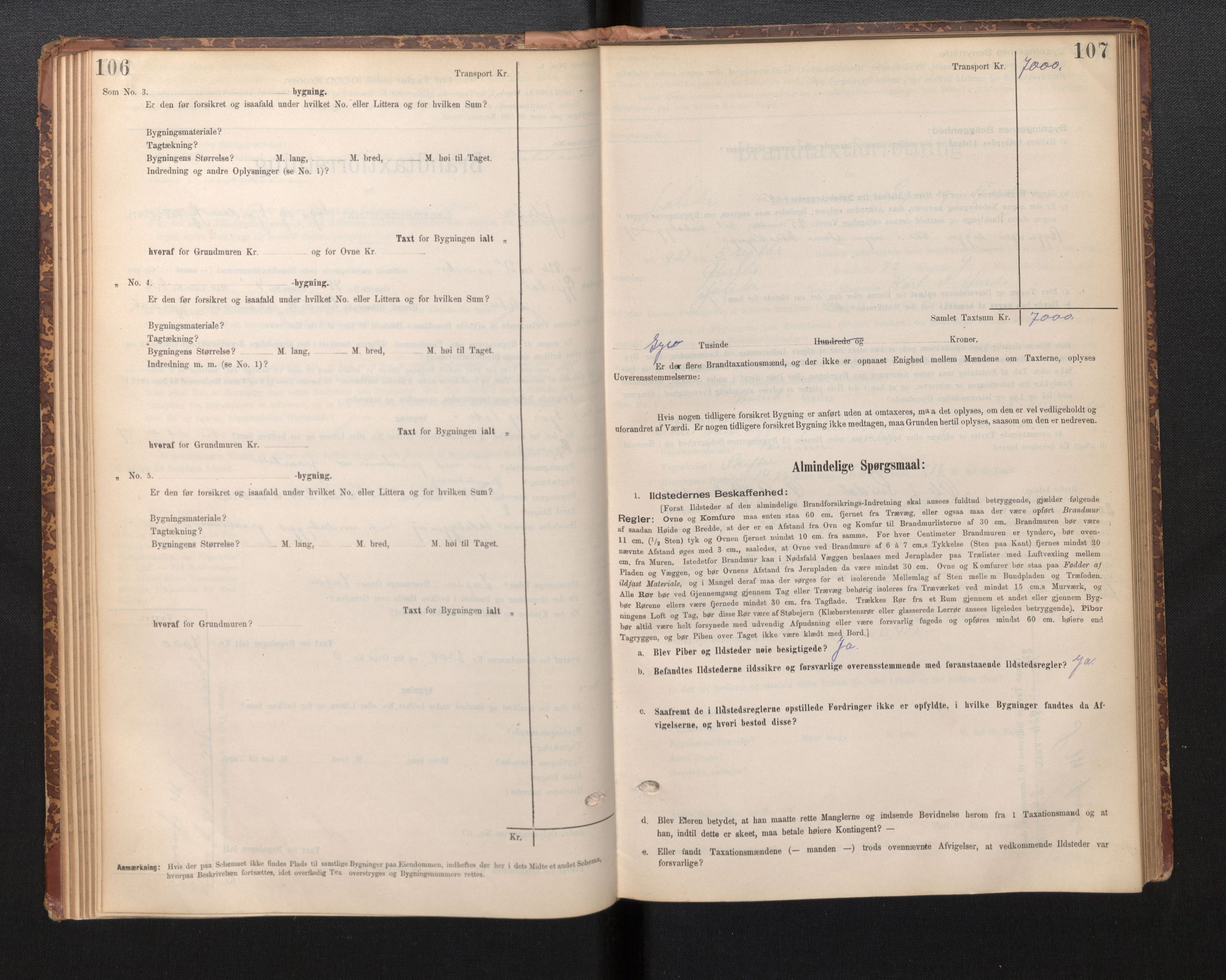 Lensmannen i Jølster, SAB/A-28701/0012/L0004: Branntakstprotokoll, skjematakst, 1895-1923, p. 106-107