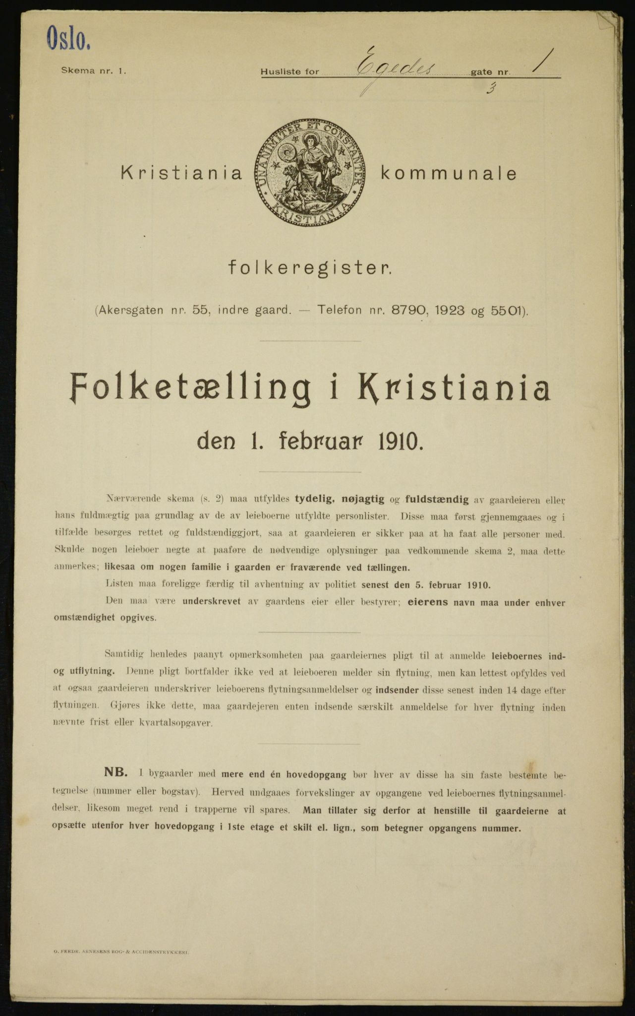 OBA, Municipal Census 1910 for Kristiania, 1910, p. 17789