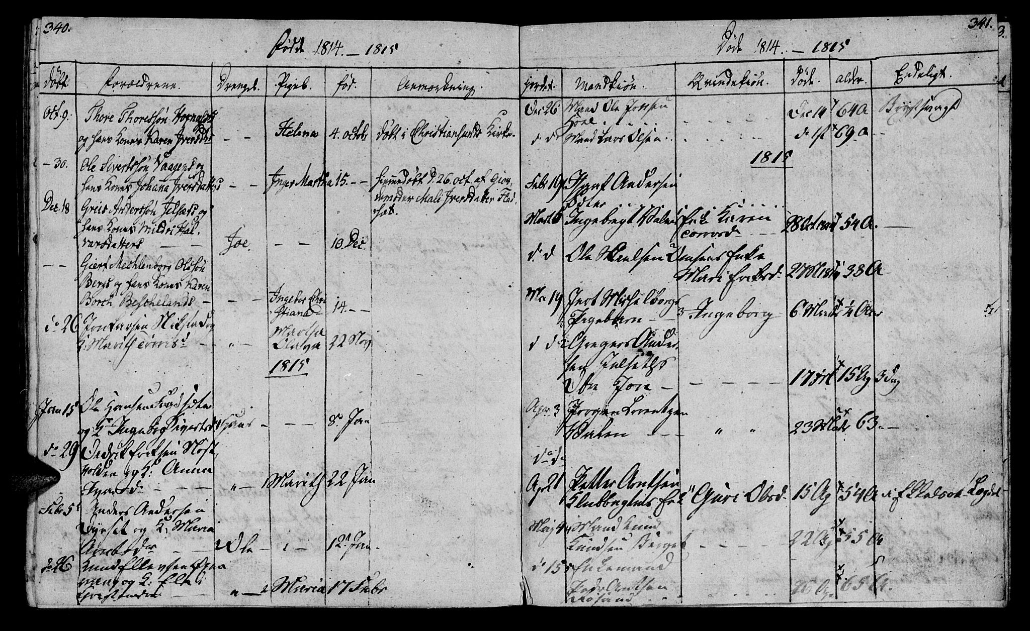 Ministerialprotokoller, klokkerbøker og fødselsregistre - Møre og Romsdal, SAT/A-1454/569/L0817: Parish register (official) no. 569A03, 1805-1819, p. 340-341