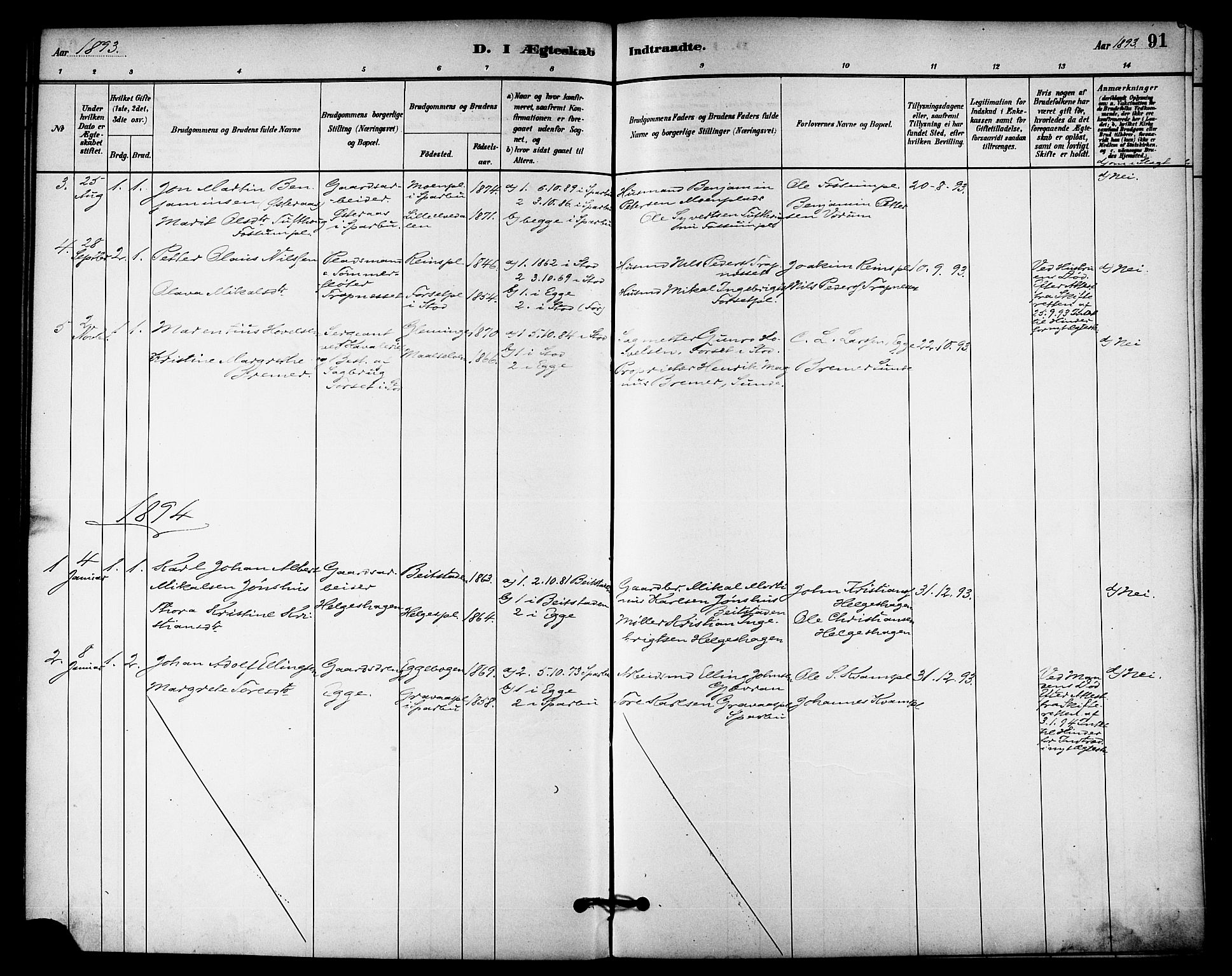 Ministerialprotokoller, klokkerbøker og fødselsregistre - Nord-Trøndelag, SAT/A-1458/740/L0378: Parish register (official) no. 740A01, 1881-1895, p. 91