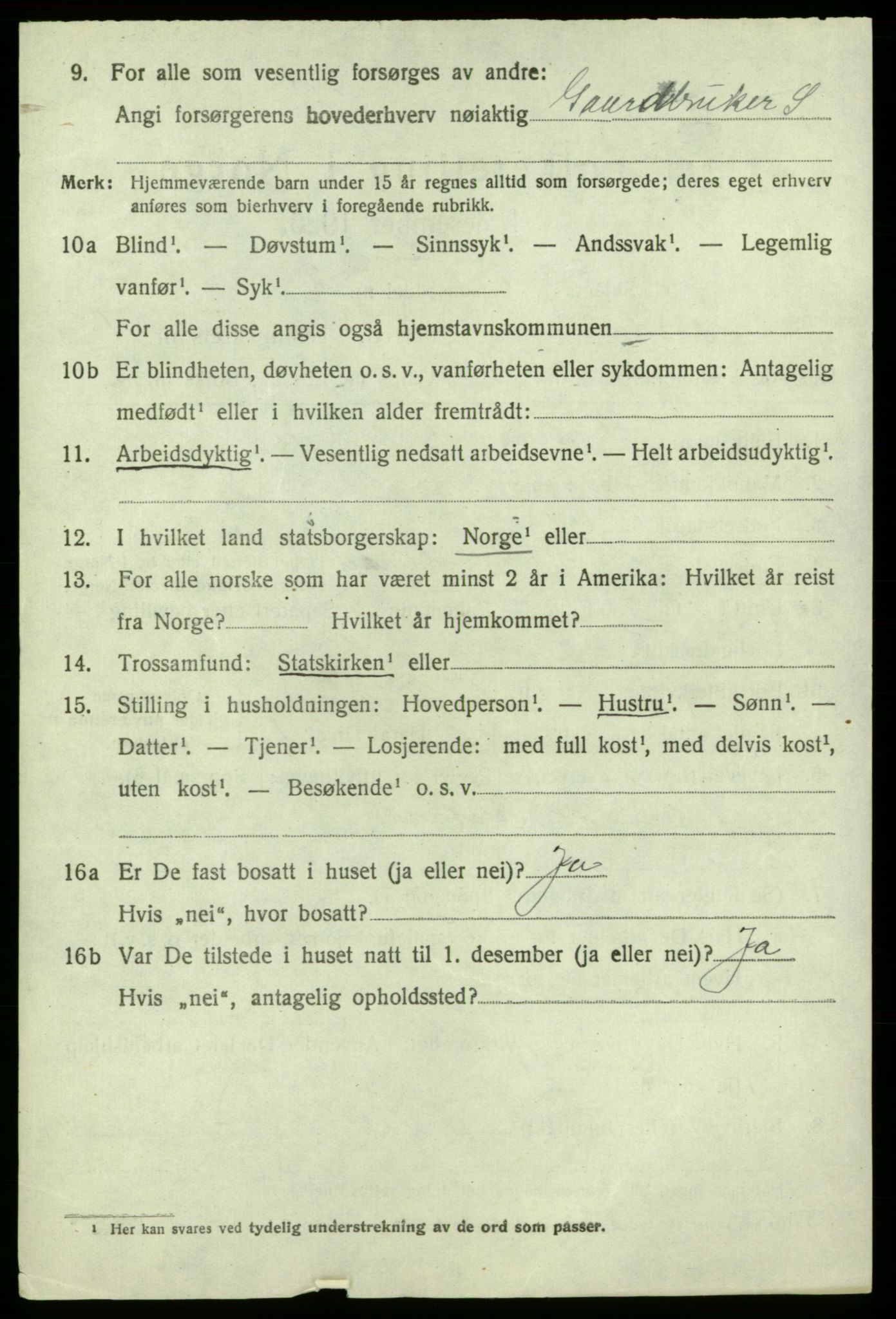 SAB, 1920 census for Jondal, 1920, p. 953