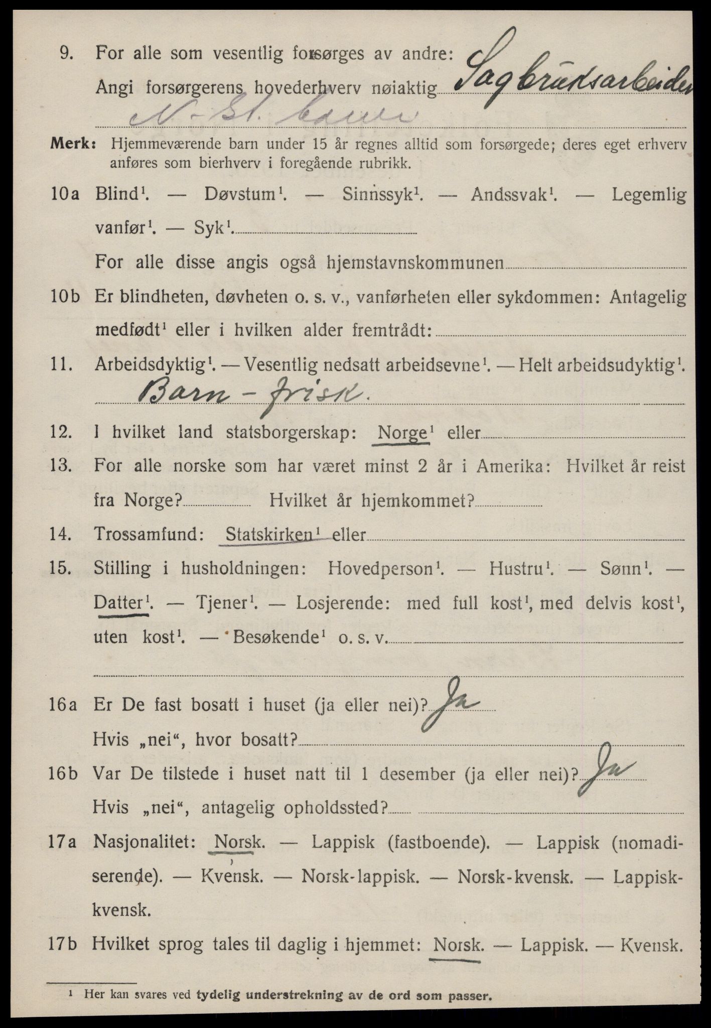 SAT, 1920 census for Røros, 1920, p. 7349