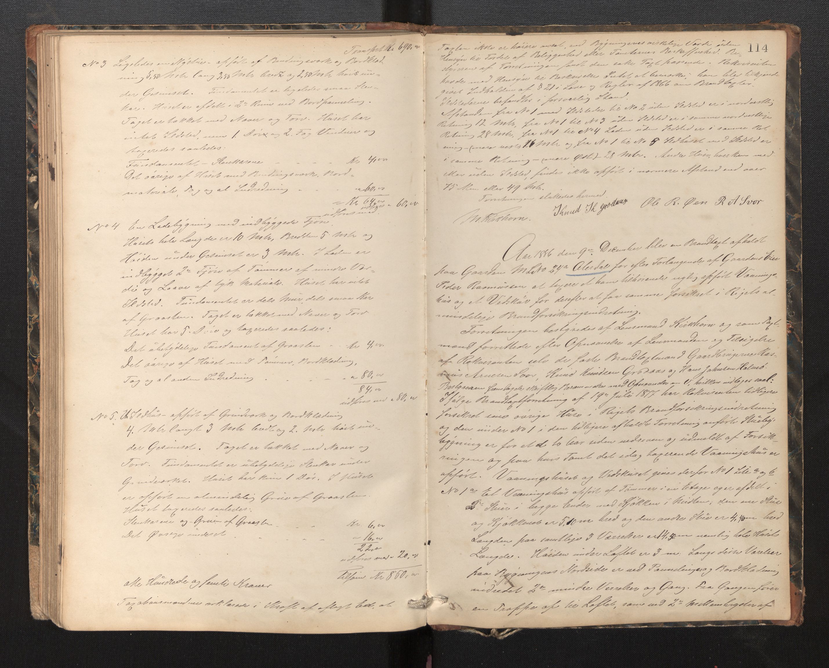 Lensmannen i Hornindal, AV/SAB-A-28201/0012/L0002: Branntakstprotokoll, 1871-1886, p. 113b-114a