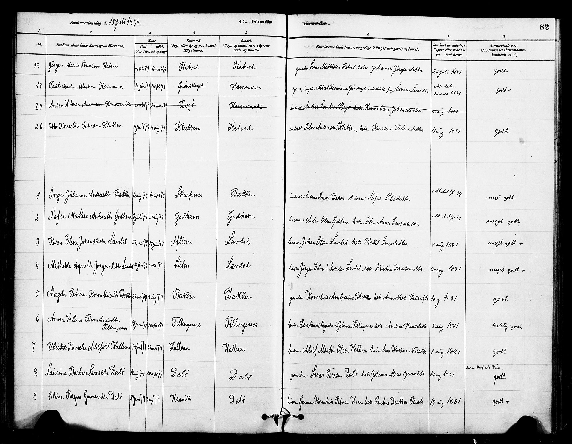 Ministerialprotokoller, klokkerbøker og fødselsregistre - Sør-Trøndelag, SAT/A-1456/641/L0595: Parish register (official) no. 641A01, 1882-1897, p. 82