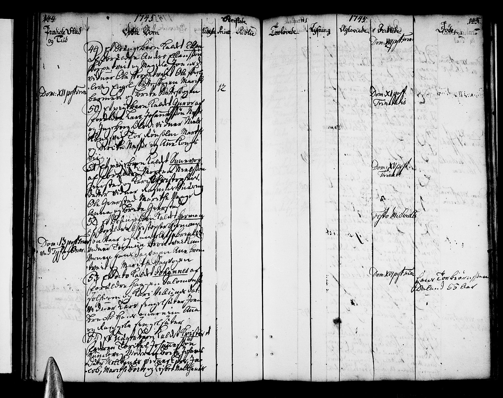 Tysnes sokneprestembete, SAB/A-78601/H/Haa: Parish register (official) no. A 3, 1740-1749, p. 144-145