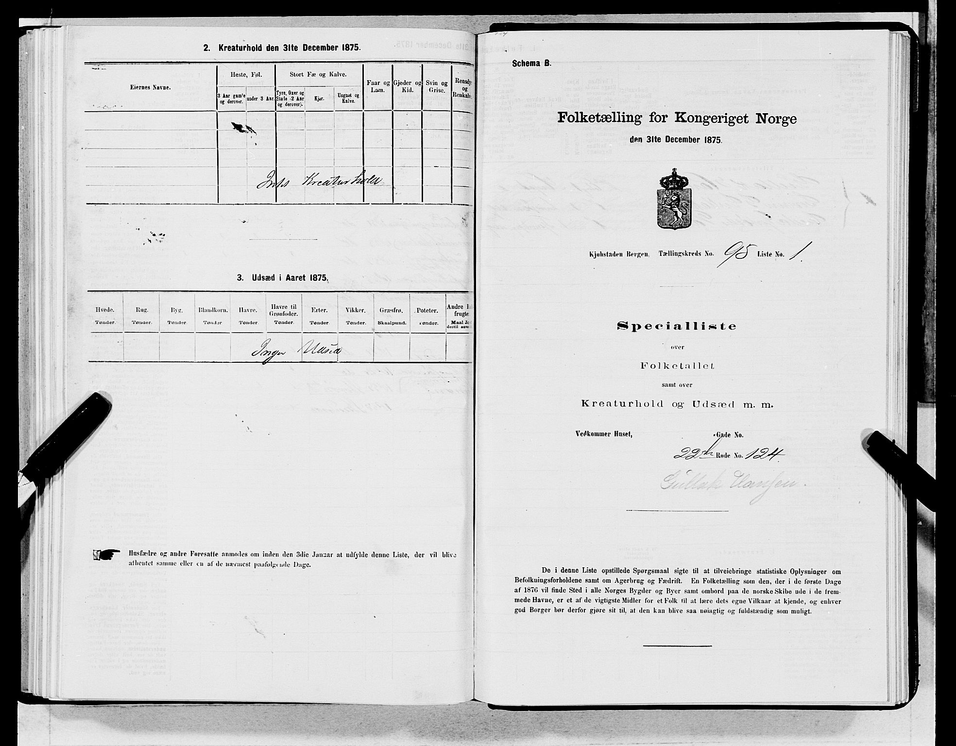 SAB, 1875 census for 1301 Bergen, 1875, p. 5104