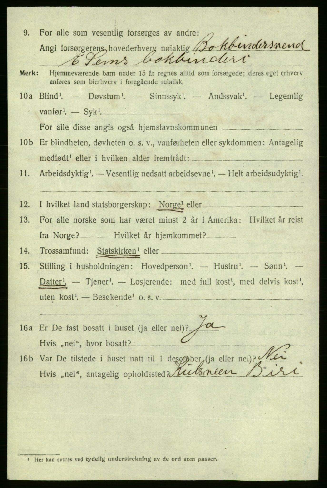 SAO, 1920 census for Fredrikshald, 1920, p. 8866