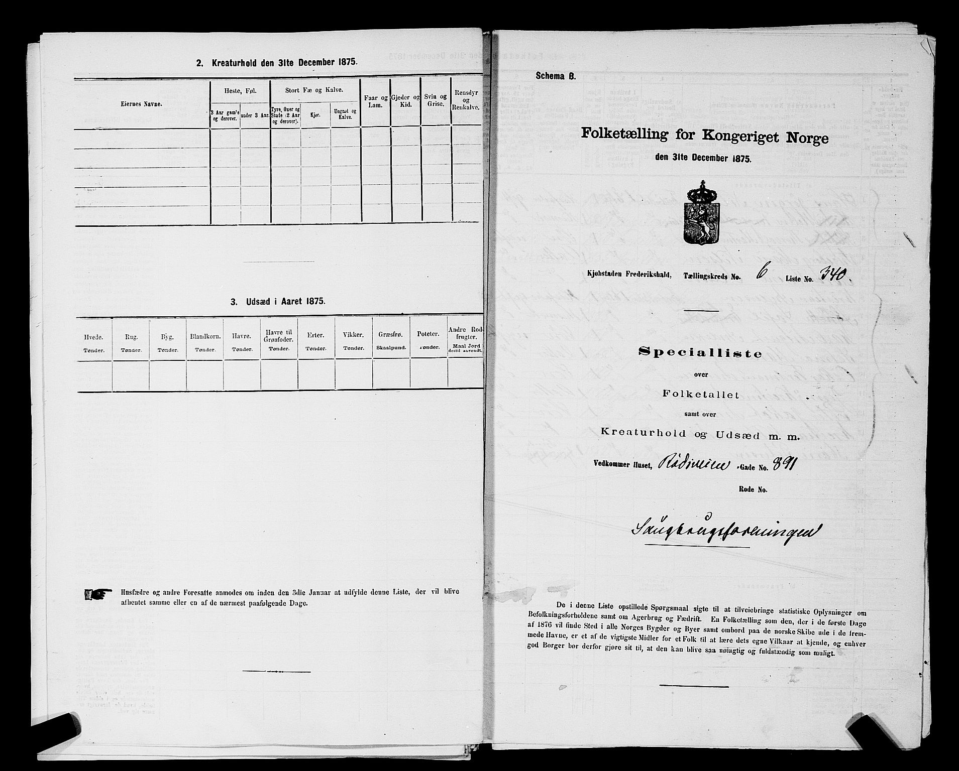 RA, 1875 census for 0101P Fredrikshald, 1875, p. 635