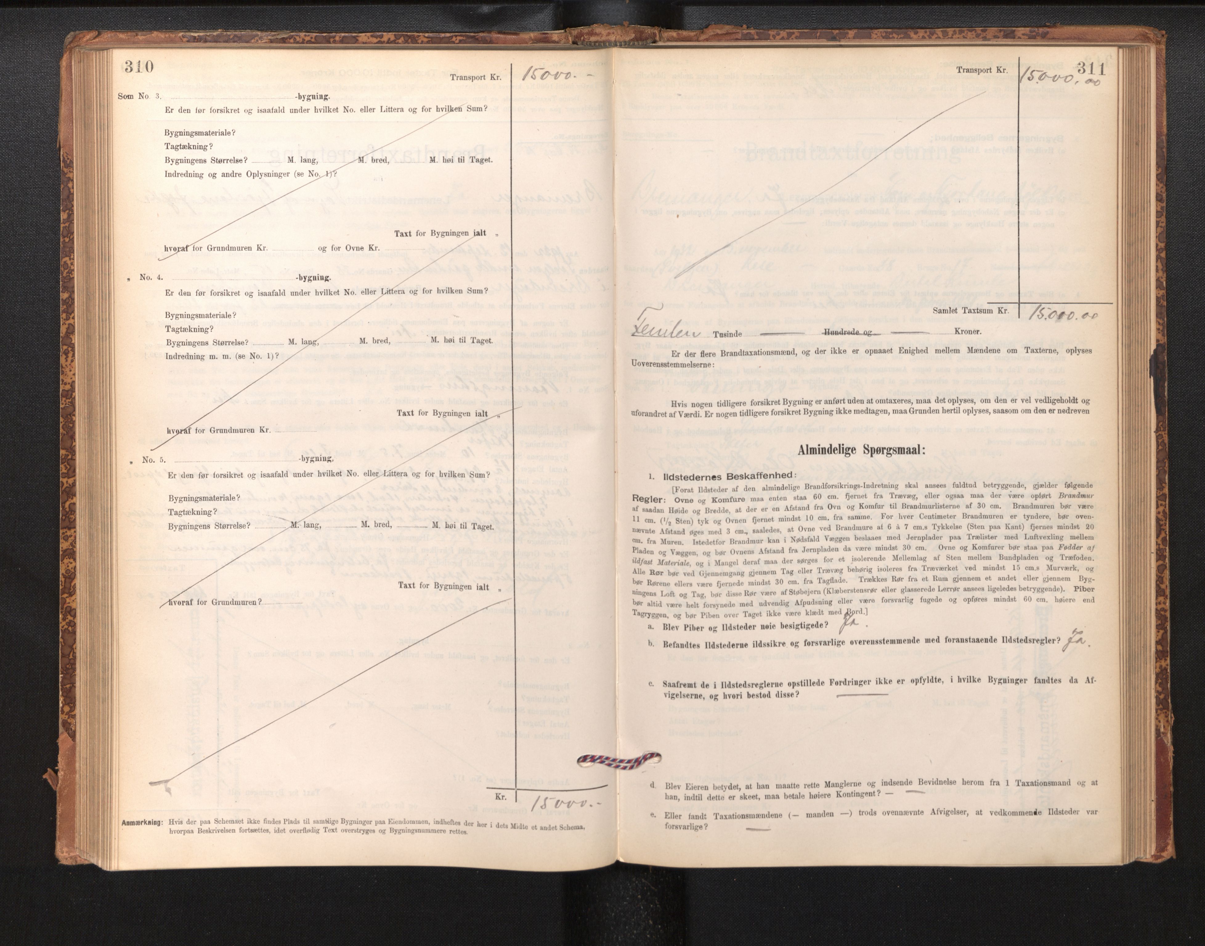 Lensmannen i Bremanger, AV/SAB-A-26701/0012/L0007: Branntakstprotokoll, skjematakst, 1895-1936, p. 310-311