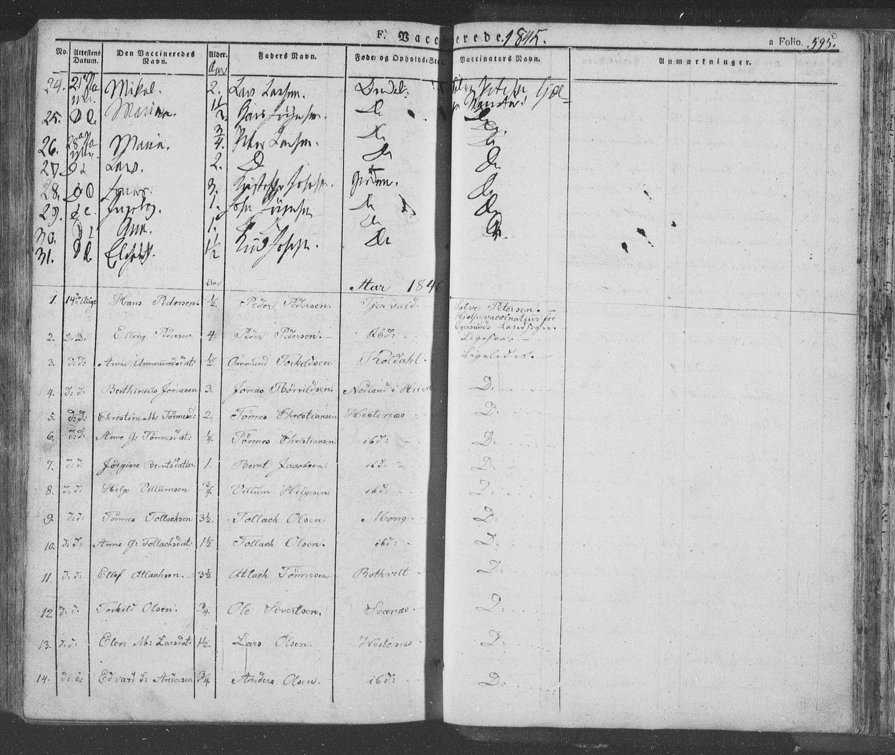 Eigersund sokneprestkontor, AV/SAST-A-101807/S08/L0009: Parish register (official) no. A 9, 1827-1850, p. 595