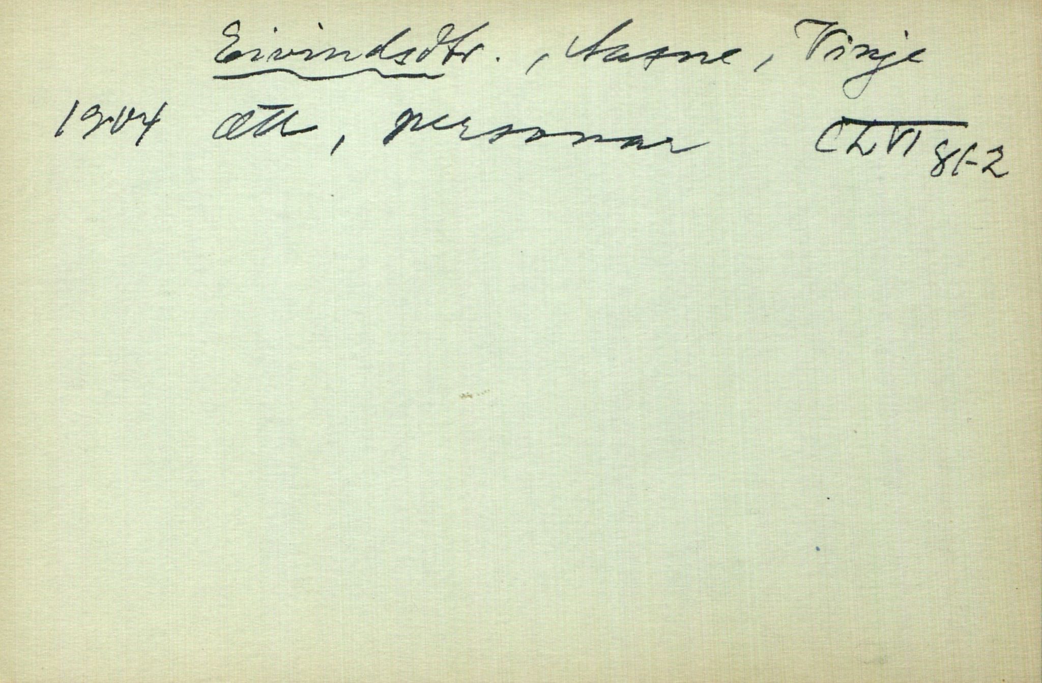 Rikard Berge, TEMU/TGM-A-1003/I/L0005: Personregister- E, 1910-1950