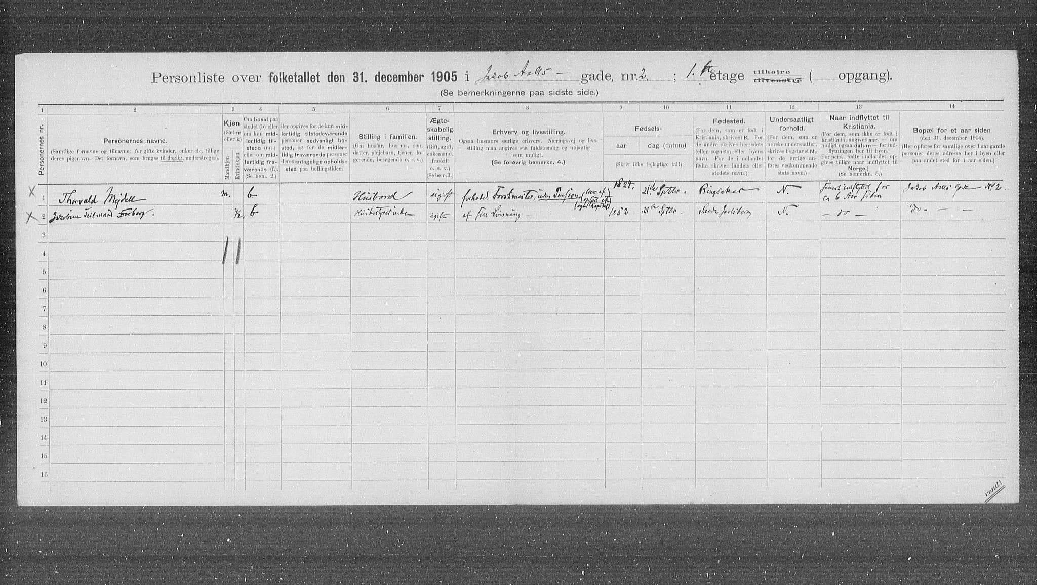 OBA, Municipal Census 1905 for Kristiania, 1905, p. 23572