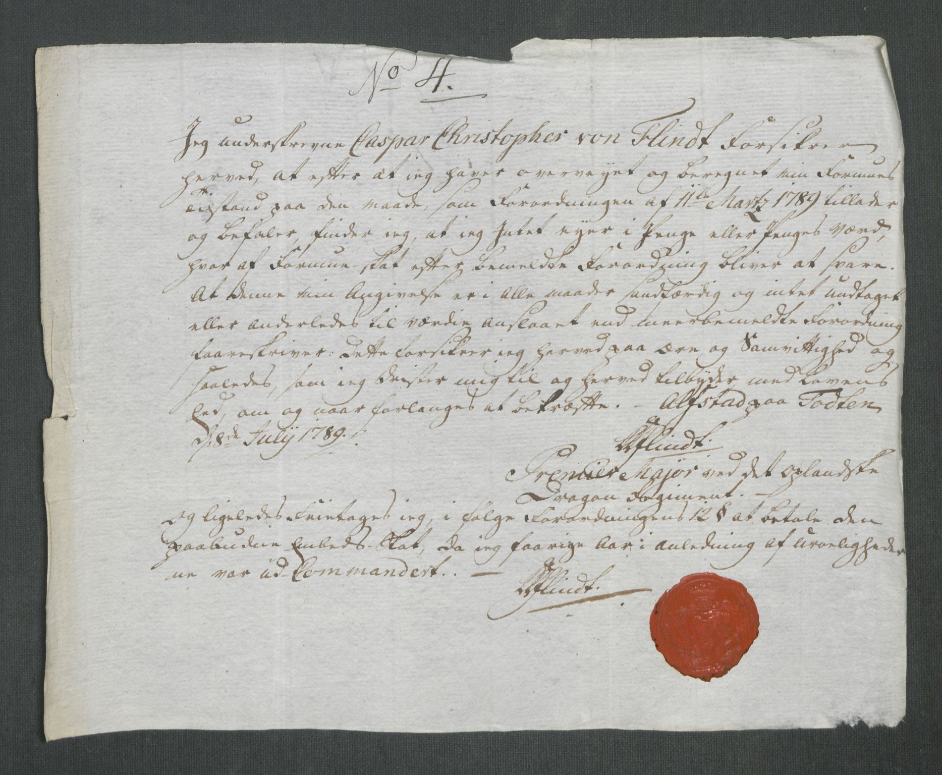 Rentekammeret inntil 1814, Reviderte regnskaper, Mindre regnskaper, AV/RA-EA-4068/Rf/Rfe/L0051: Toten fogderi, Trondheim, 1789, p. 280