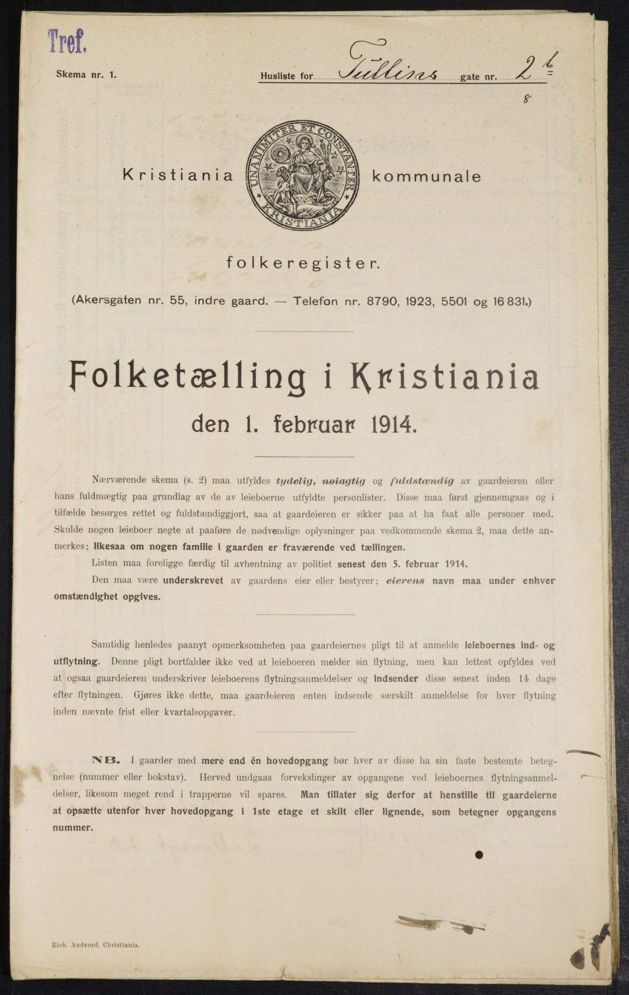 OBA, Municipal Census 1914 for Kristiania, 1914, p. 116347