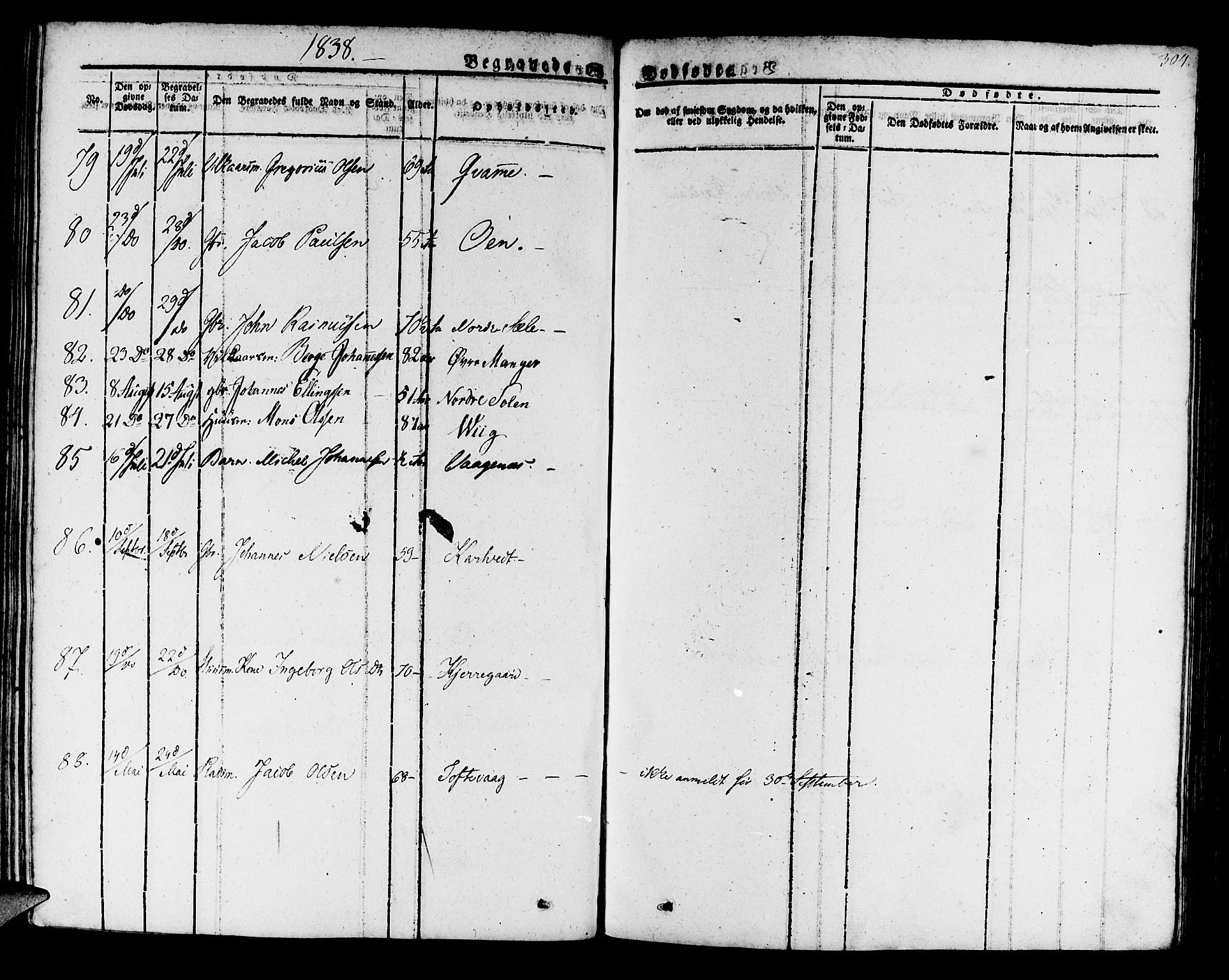 Manger sokneprestembete, SAB/A-76801/H/Haa: Parish register (official) no. A 4, 1824-1838, p. 304