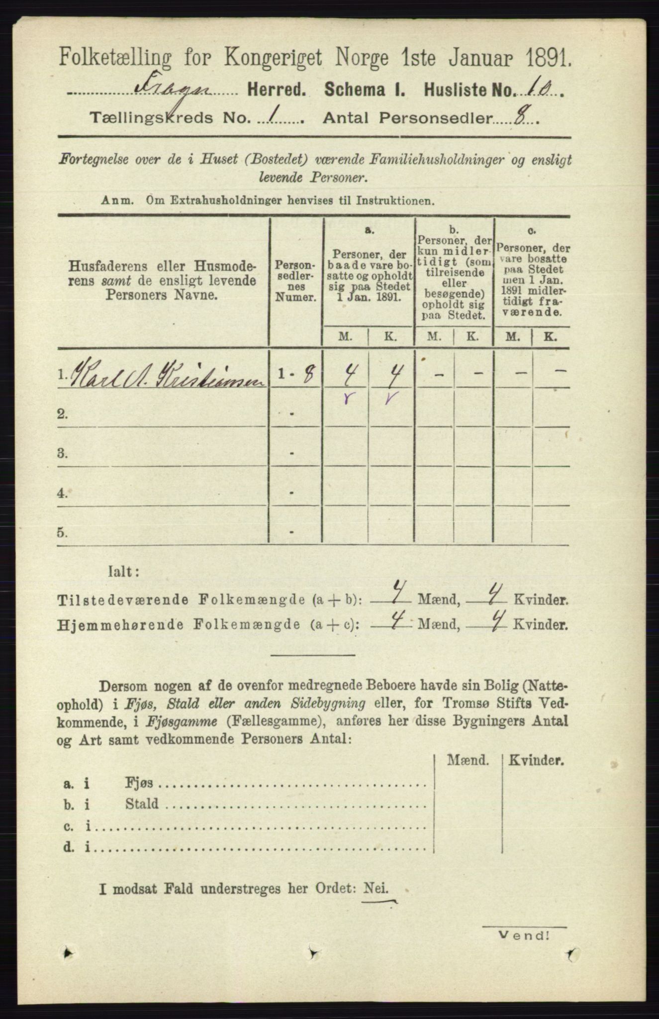 RA, 1891 census for 0215 Frogn, 1891, p. 25
