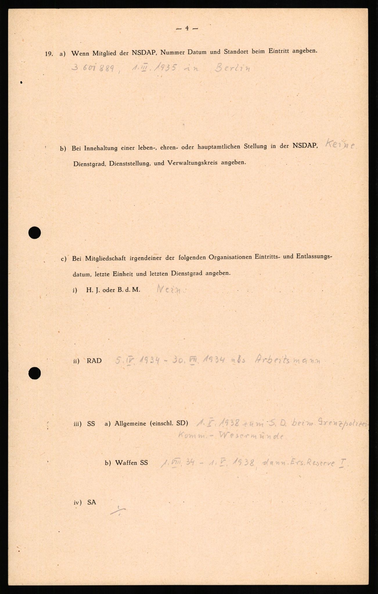 Forsvaret, Forsvarets overkommando II, AV/RA-RAFA-3915/D/Db/L0023: CI Questionaires. Tyske okkupasjonsstyrker i Norge. Tyskere., 1945-1946, p. 335