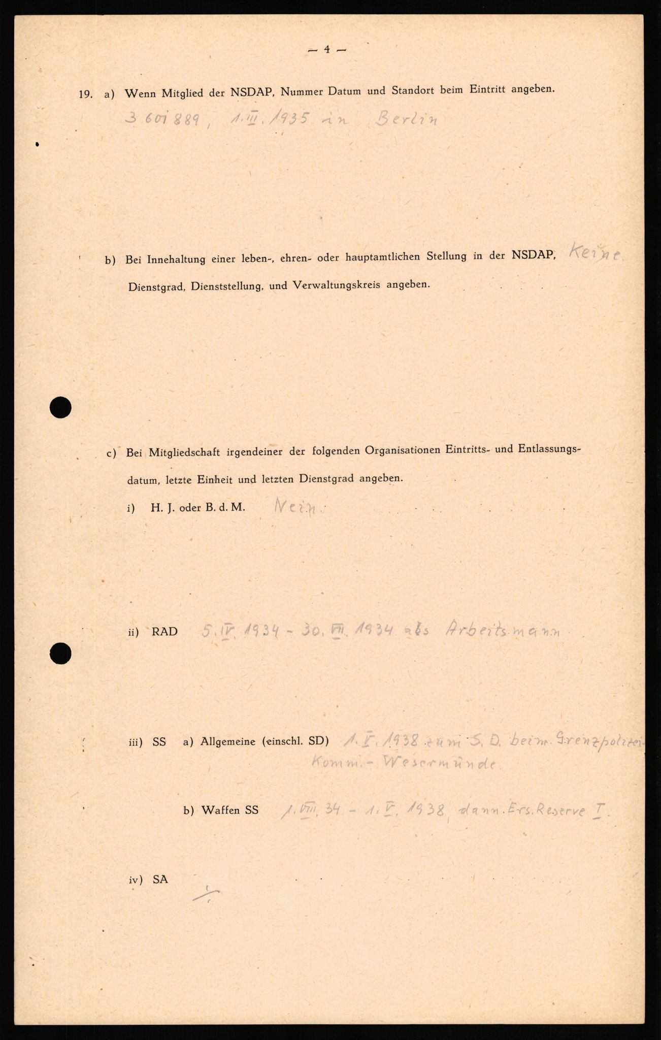 Forsvaret, Forsvarets overkommando II, AV/RA-RAFA-3915/D/Db/L0023: CI Questionaires. Tyske okkupasjonsstyrker i Norge. Tyskere., 1945-1946, p. 335