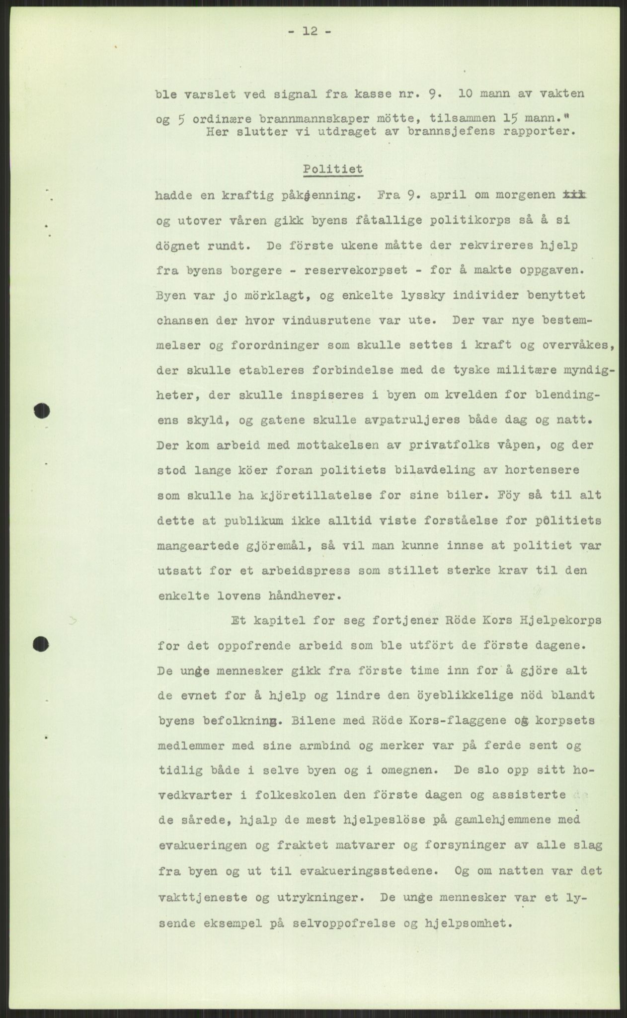 Forsvaret, Forsvarets krigshistoriske avdeling, AV/RA-RAFA-2017/Y/Ya/L0014: II-C-11-31 - Fylkesmenn.  Rapporter om krigsbegivenhetene 1940., 1940, p. 557