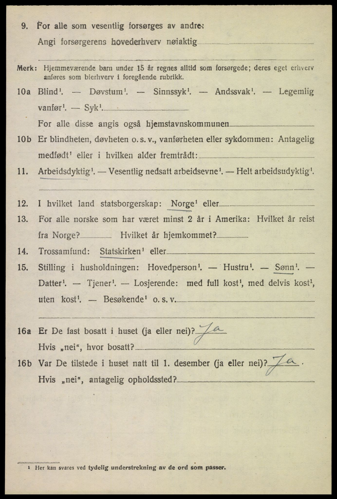 SAH, 1920 census for Nord-Fron, 1920, p. 4013