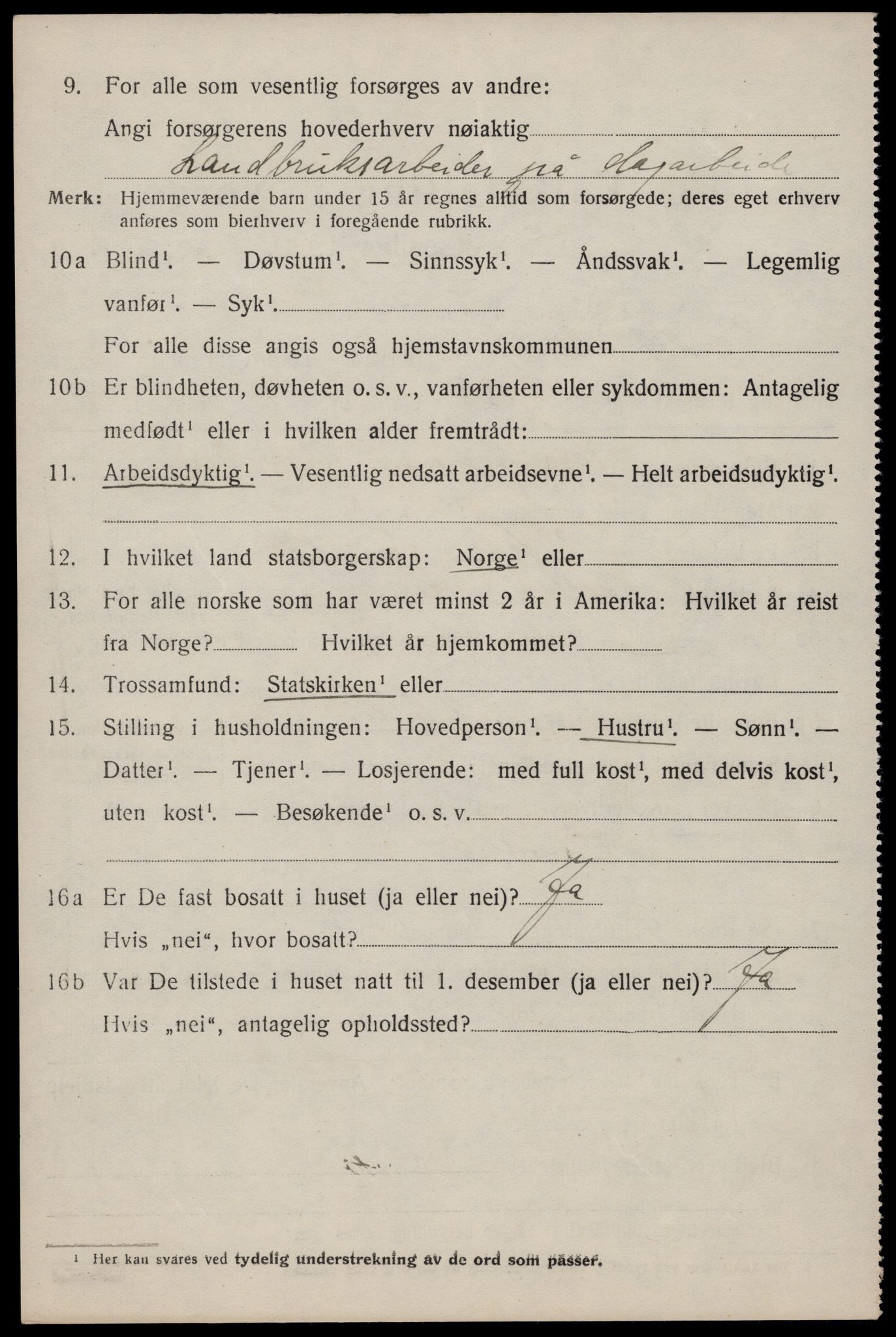 SAST, 1920 census for Mosterøy, 1920, p. 1455