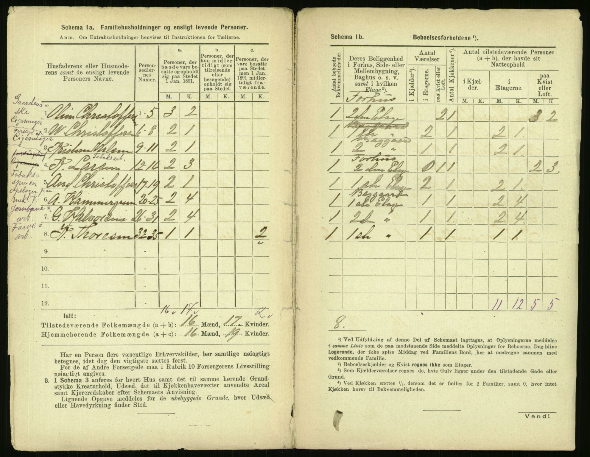 RA, 1891 census for 0301 Kristiania, 1891, p. 172555