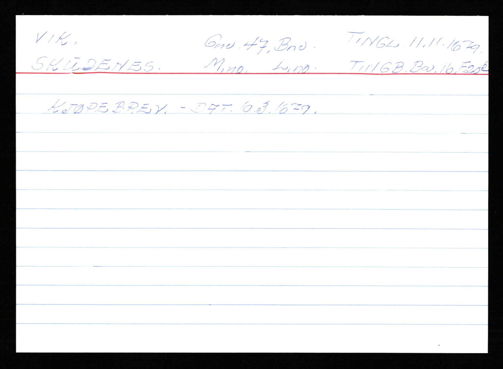 Statsarkivet i Stavanger, AV/SAST-A-101971/03/Y/Ym/L0067: Åstedskort sortert etter gårdsnavn: Vik - Vold, 1600-1950, p. 16