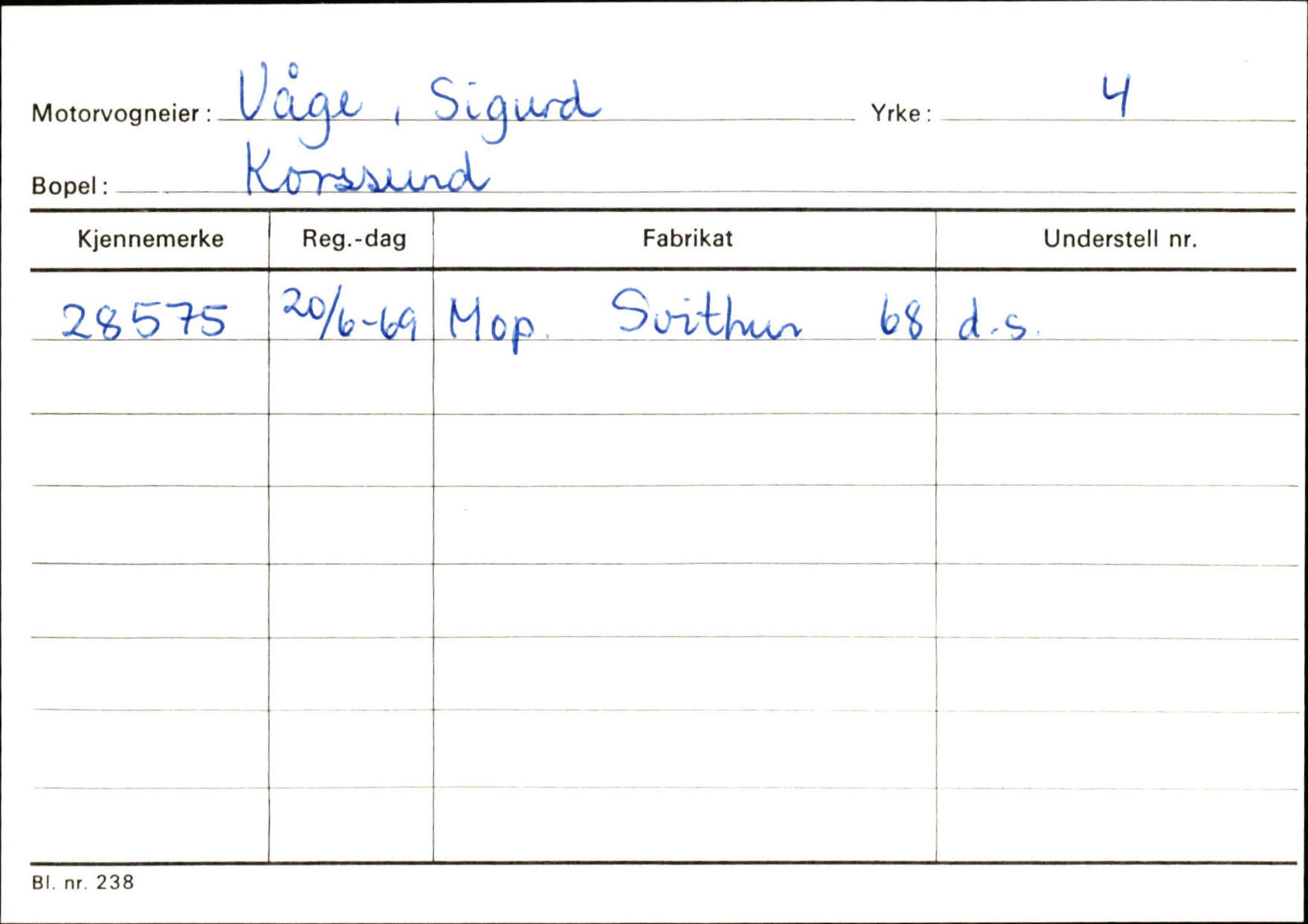 Statens vegvesen, Sogn og Fjordane vegkontor, AV/SAB-A-5301/4/F/L0132: Eigarregister Askvoll A-Å. Balestrand A-Å, 1945-1975, p. 1448