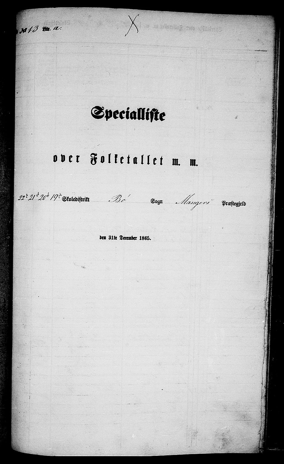 RA, 1865 census for Manger, 1865, p. 268