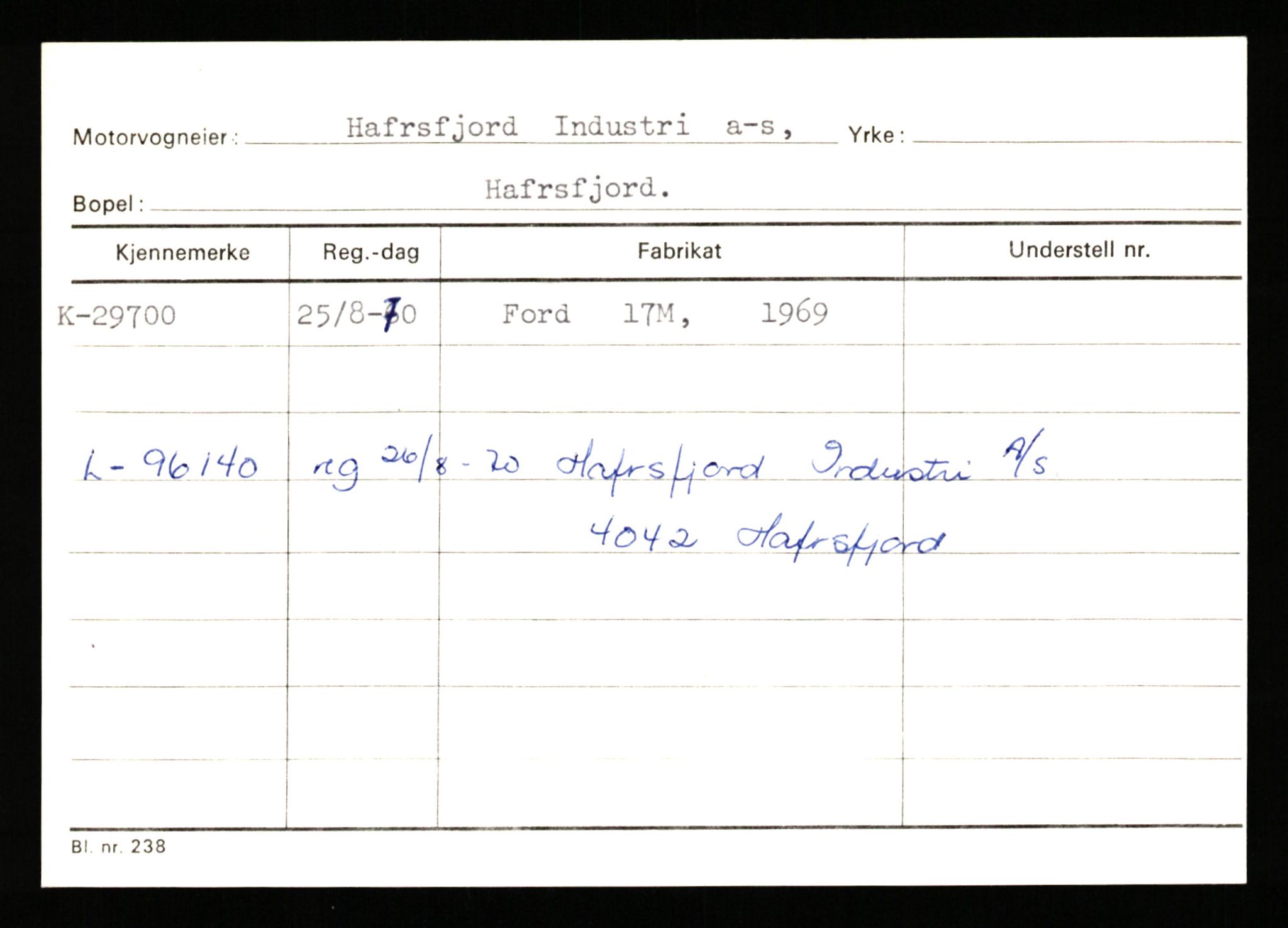 Stavanger trafikkstasjon, SAST/A-101942/0/G/L0005: Registreringsnummer: 23000 - 34245, 1930-1971, p. 2077