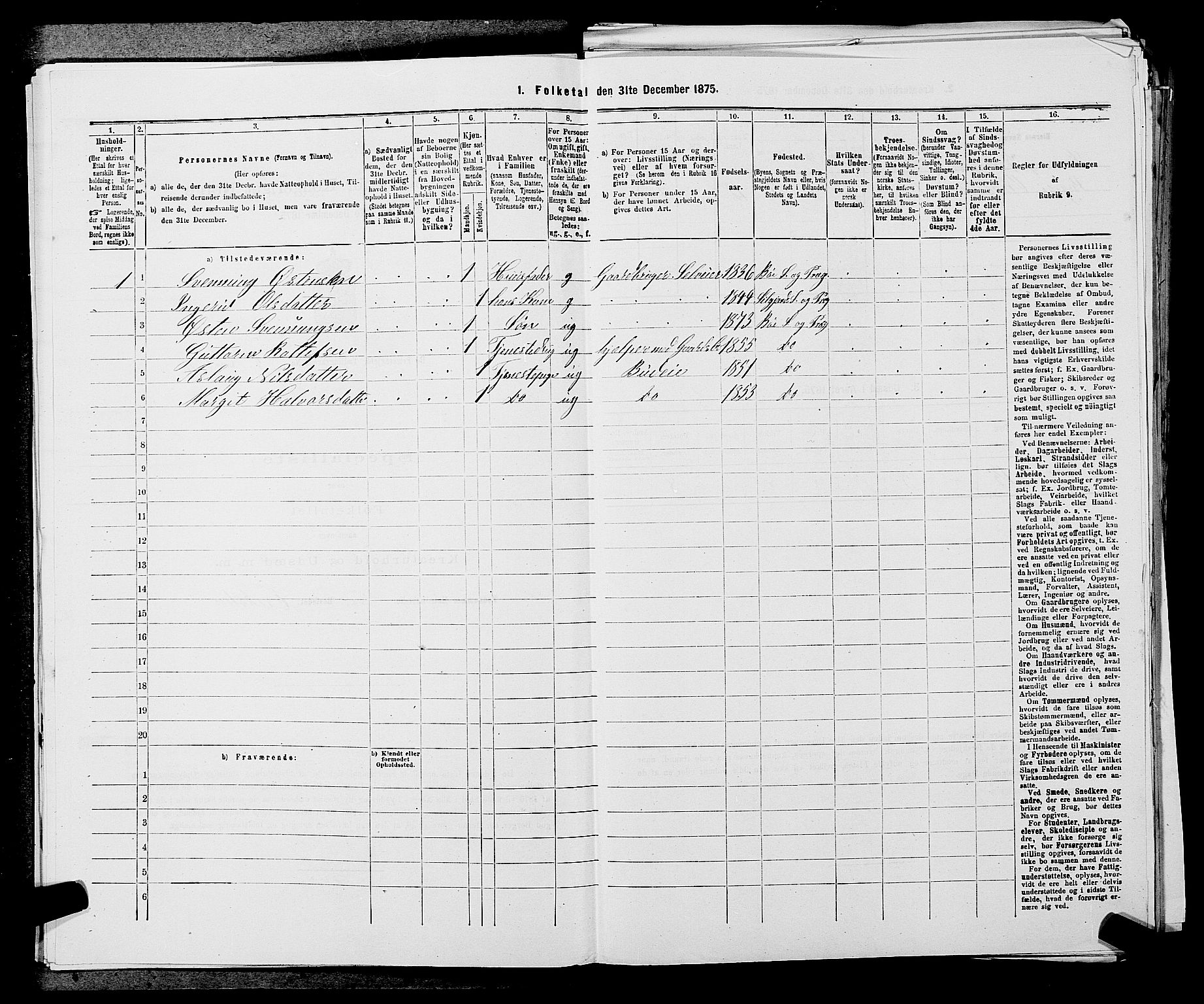 SAKO, 1875 census for 0821P Bø, 1875, p. 619