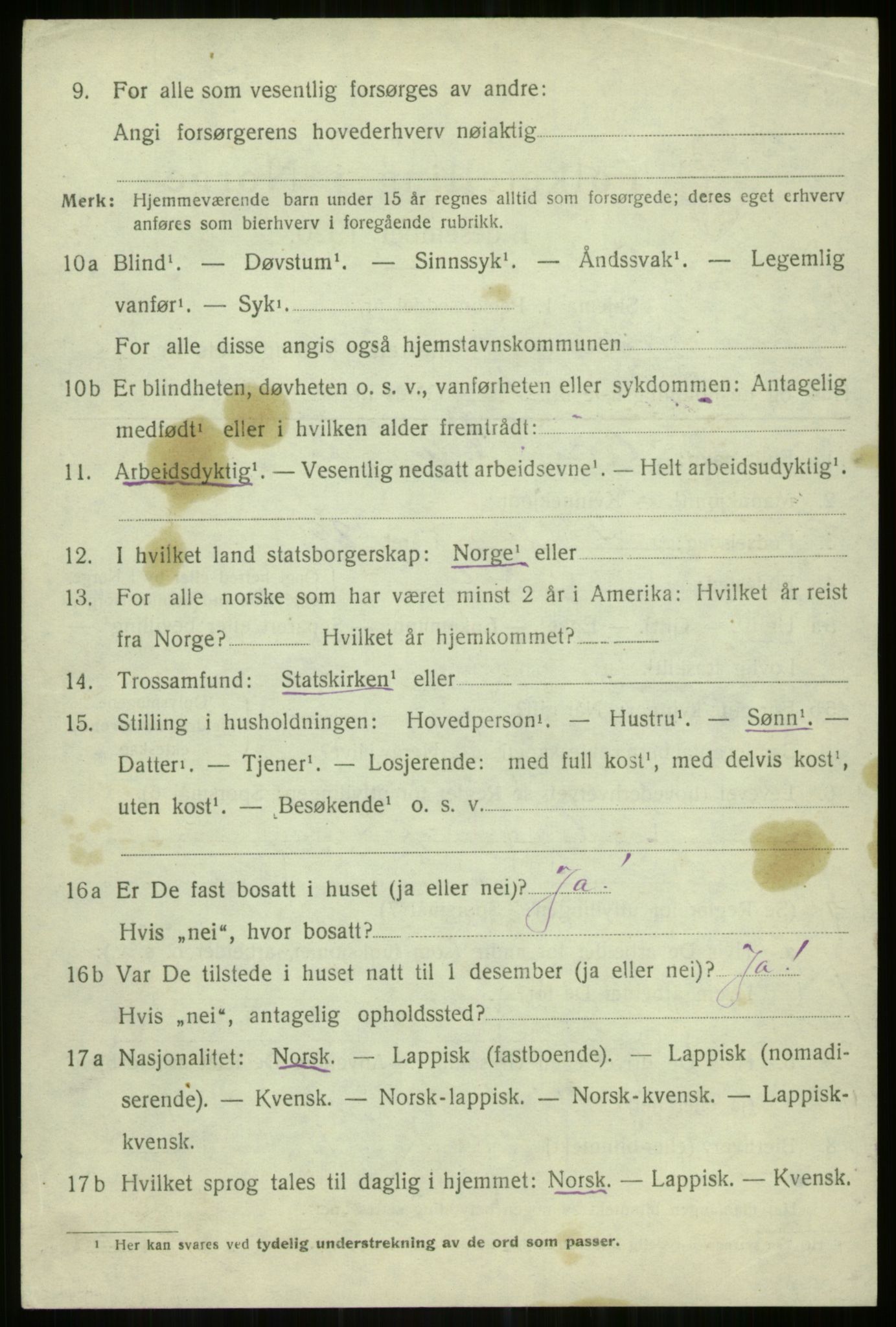 SATØ, 1920 census for Helgøy, 1920, p. 2787