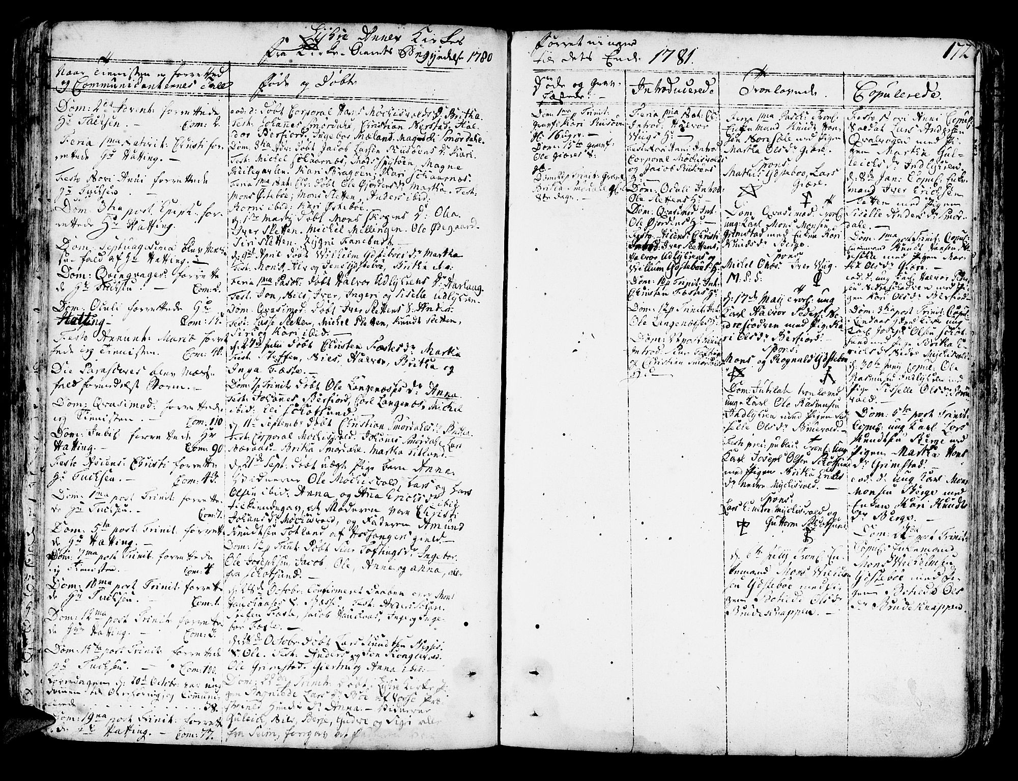 Lindås Sokneprestembete, SAB/A-76701/H/Haa: Parish register (official) no. A 4, 1764-1791, p. 172