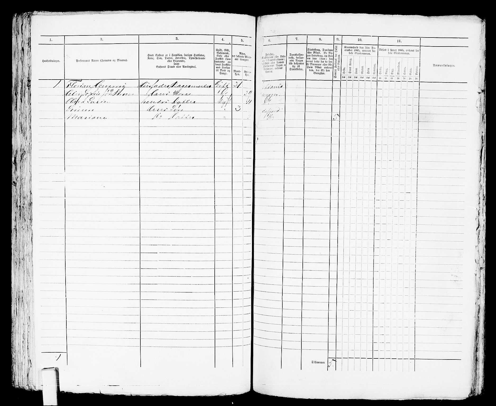 RA, 1865 census for Sandeherred/Sandefjord, 1865, p. 210