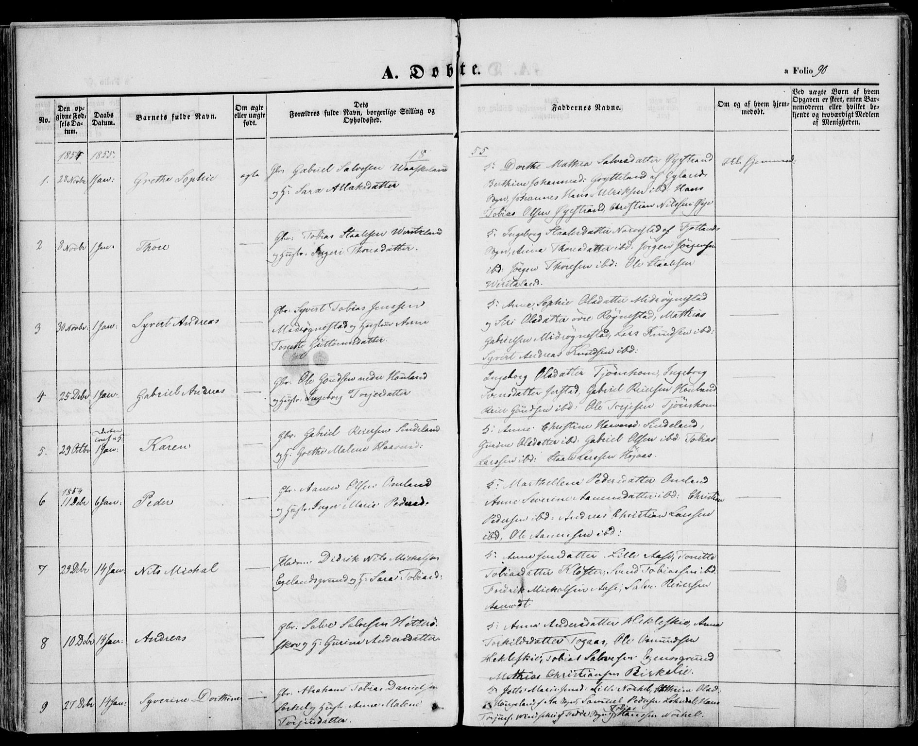 Kvinesdal sokneprestkontor, AV/SAK-1111-0026/F/Fa/Fab/L0005: Parish register (official) no. A 5, 1844-1857, p. 90