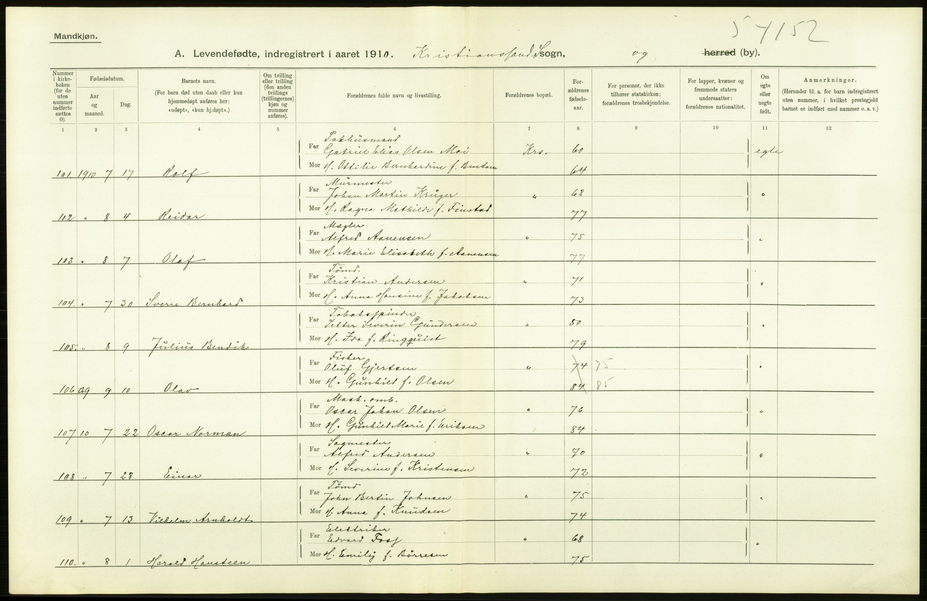 Statistisk sentralbyrå, Sosiodemografiske emner, Befolkning, AV/RA-S-2228/D/Df/Dfa/Dfah/L0021: Lister og Mandals amt: Levendefødte menn og kvinner, gifte, døde, dødfødte. Bygder og byer., 1910, p. 42