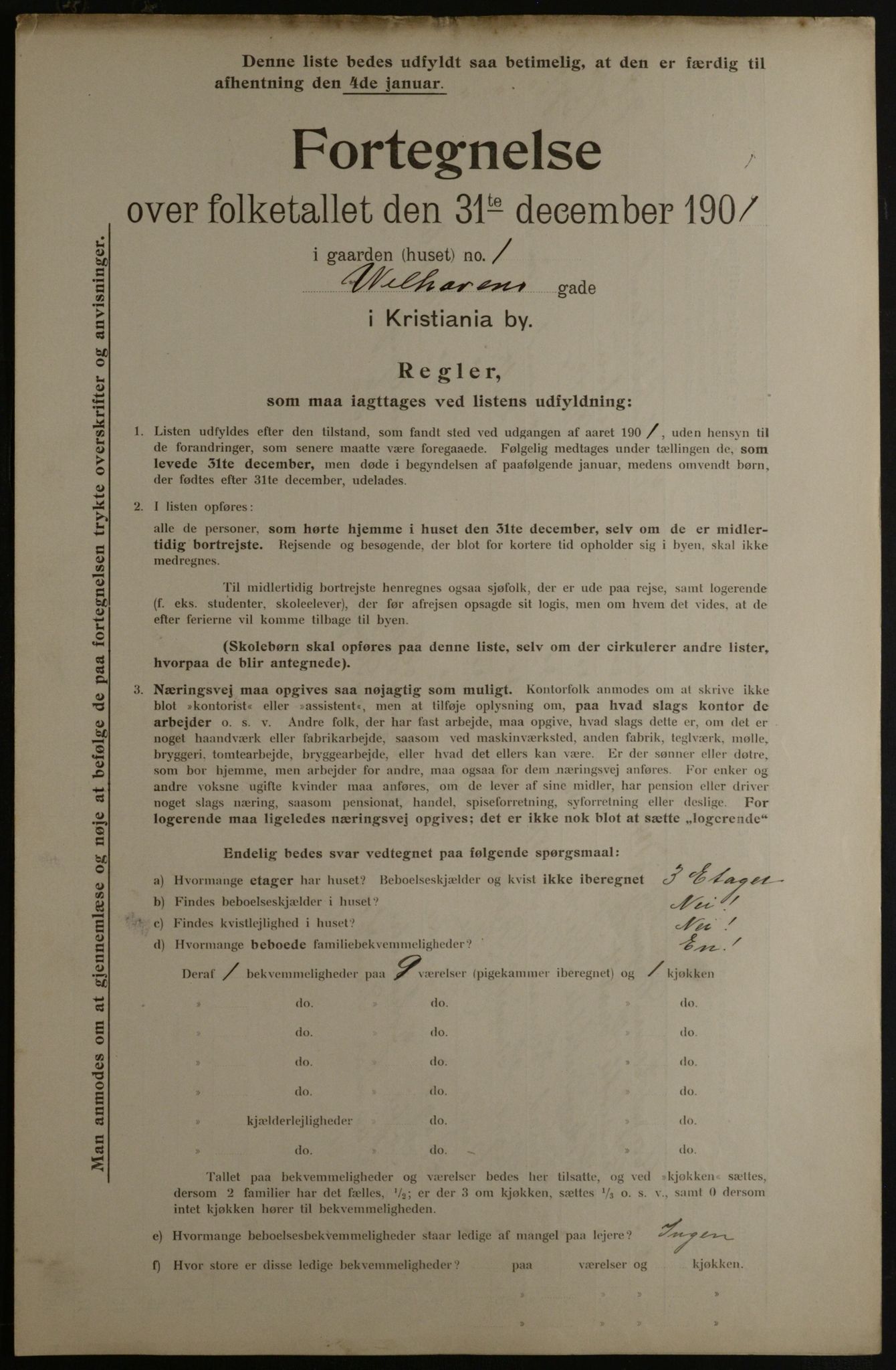 OBA, Municipal Census 1901 for Kristiania, 1901, p. 19489