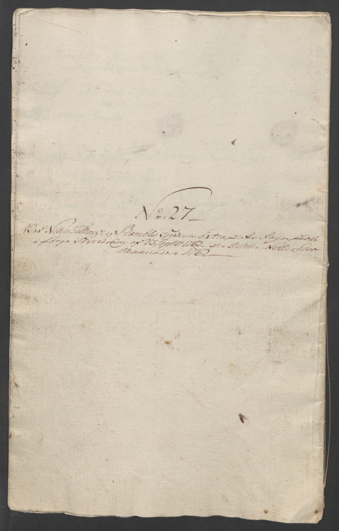 Rentekammeret inntil 1814, Reviderte regnskaper, Fogderegnskap, AV/RA-EA-4092/R37/L2239: Ekstraskatten Nedre Telemark og Bamble, 1762-1763, p. 254