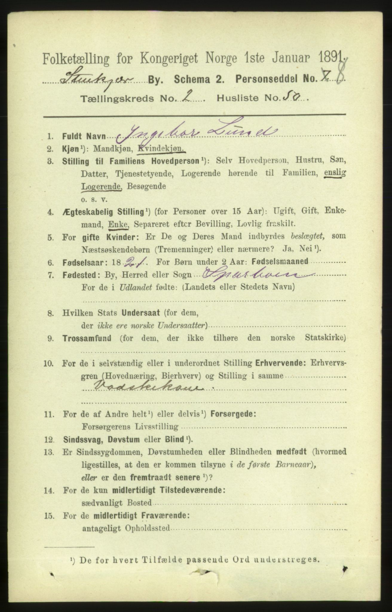 RA, 1891 census for 1702 Steinkjer, 1891, p. 757