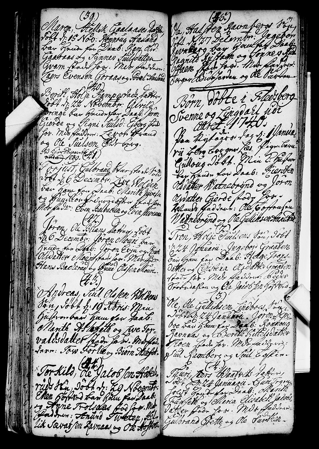 Flesberg kirkebøker, SAKO/A-18/F/Fa/L0002: Parish register (official) no. I 2, 1726-1747